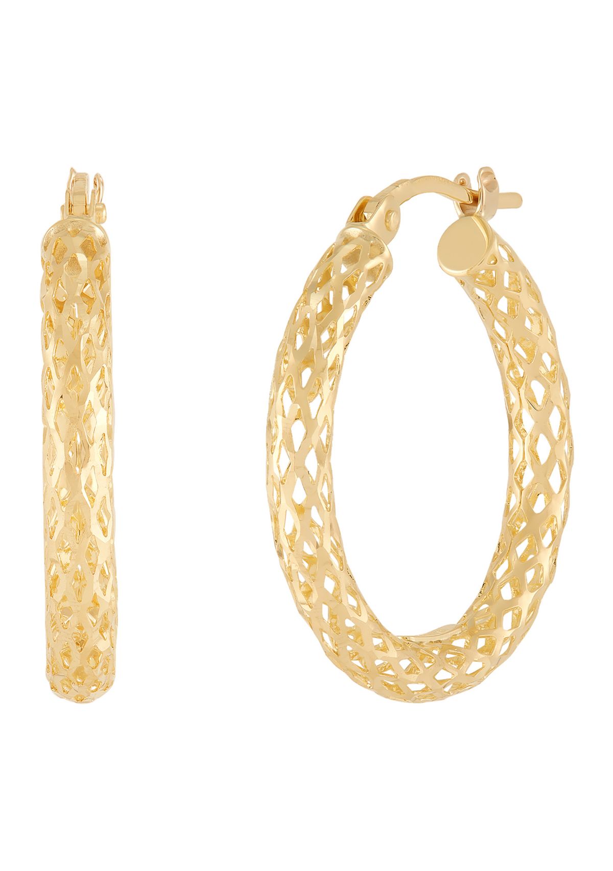 Tube Hoop Earrings in 10K Yellow Gold