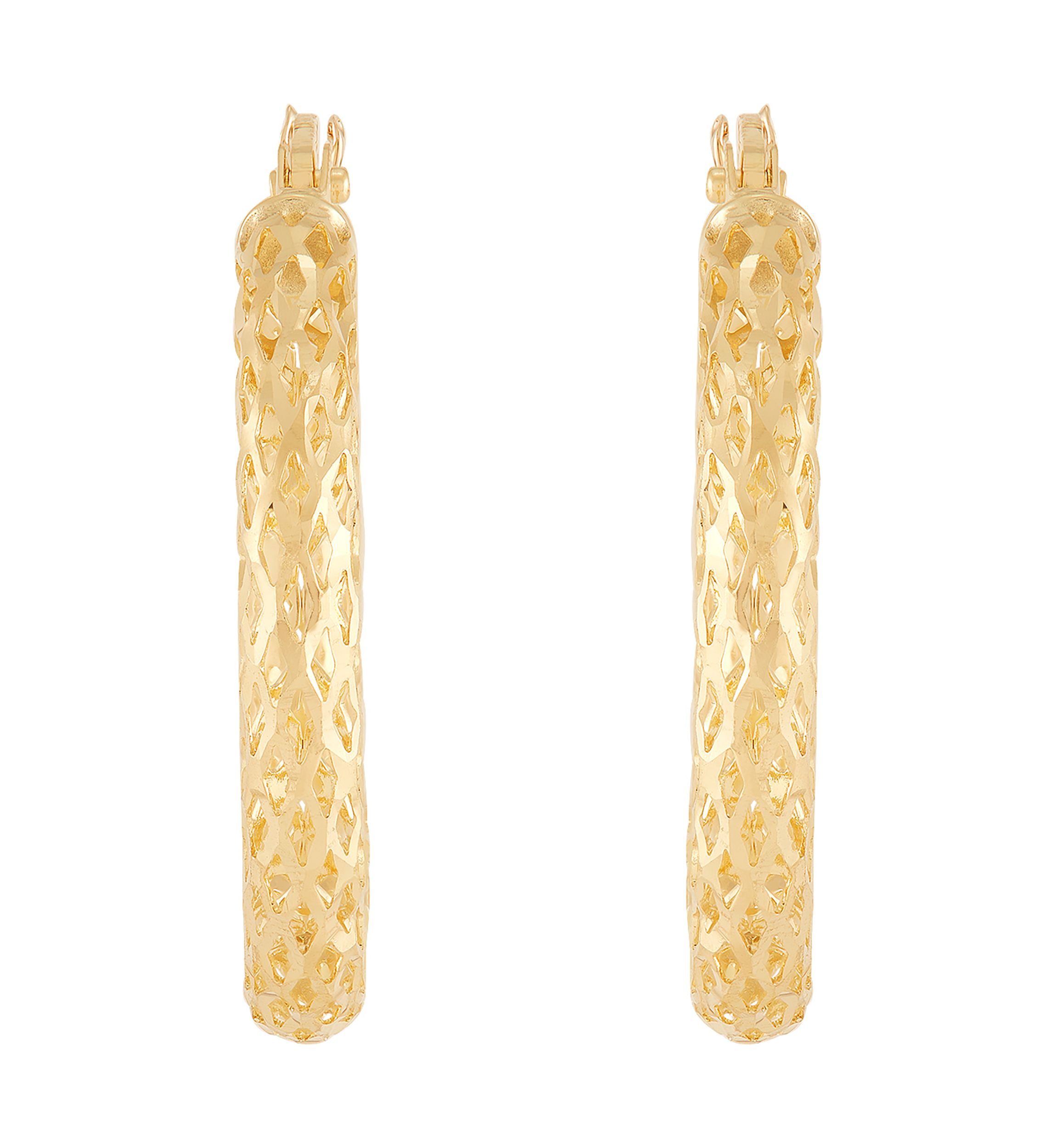 Tube Hoop Earrings in 10K Yellow Gold