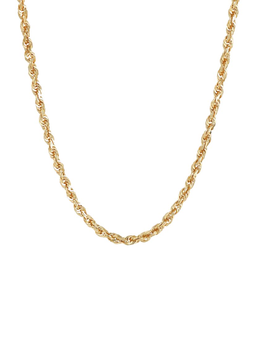Solid Glitter Chain in 10K Yellow Gold