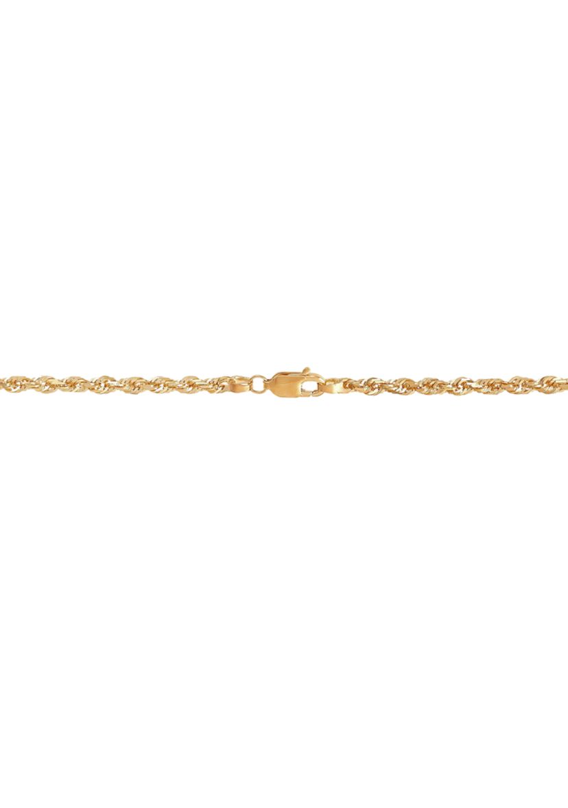 Solid Glitter Chain in 10K Yellow Gold