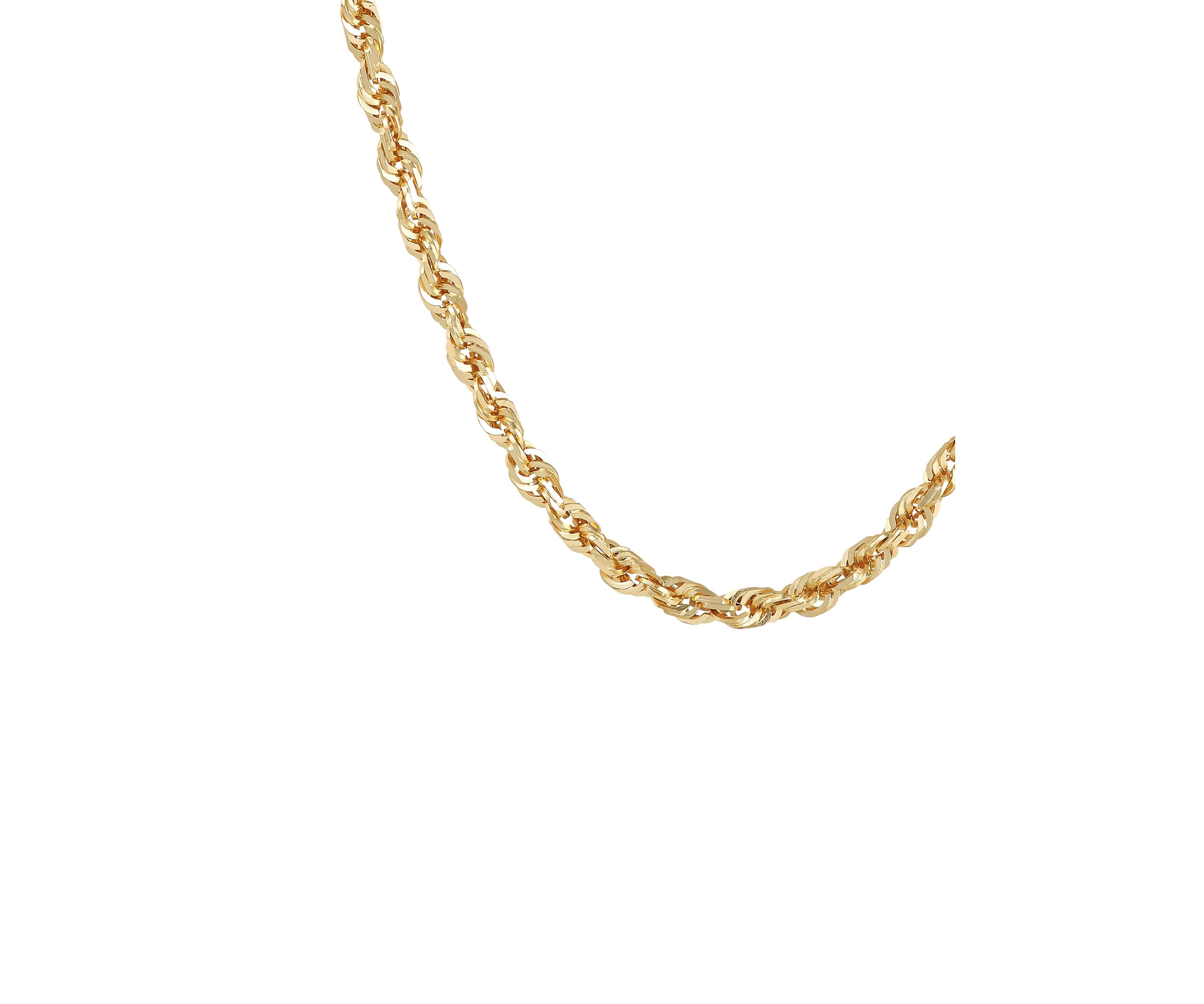 Solid Glitter Chain in 10K Yellow Gold