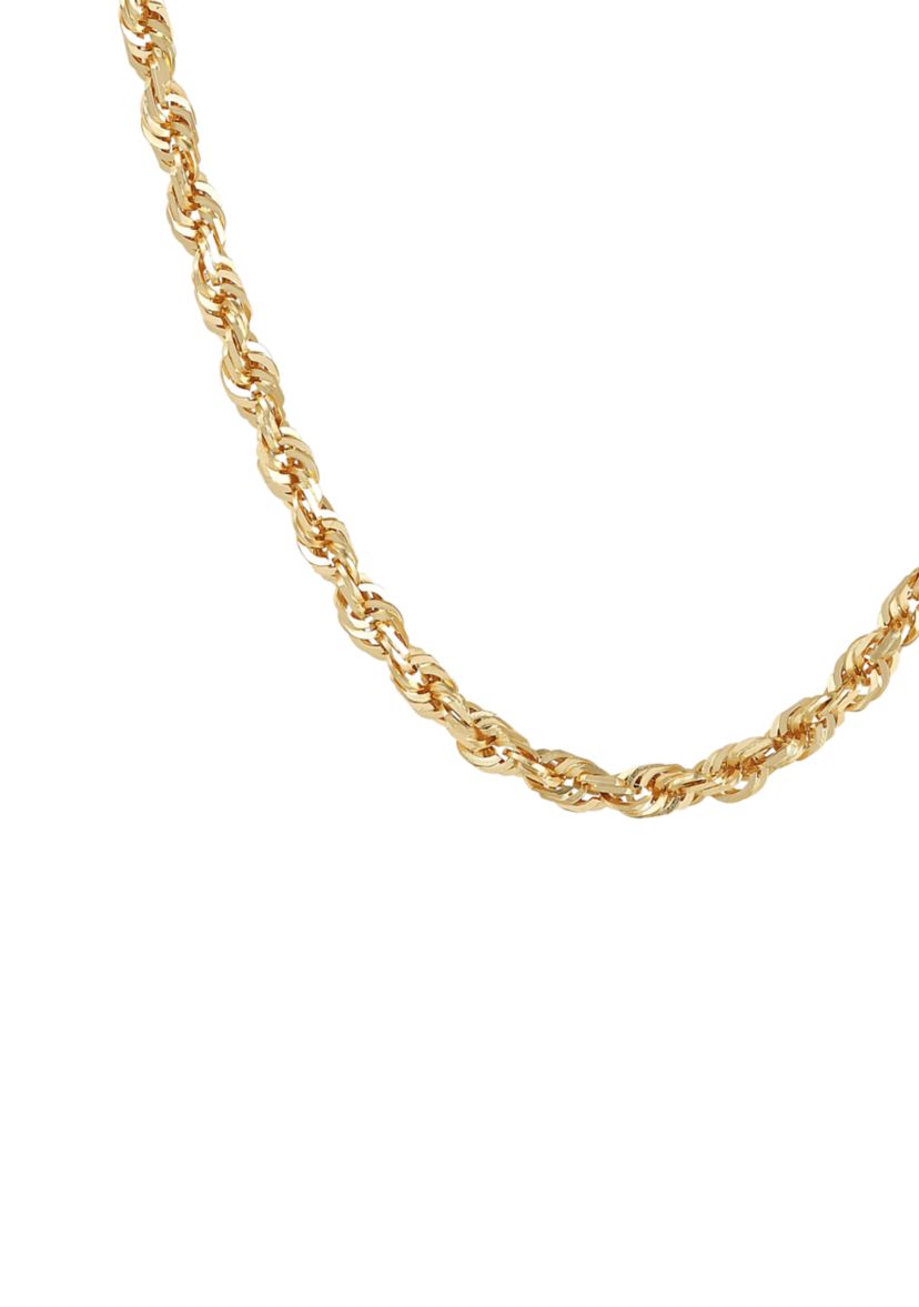 Solid Glitter Chain in 10K Yellow Gold