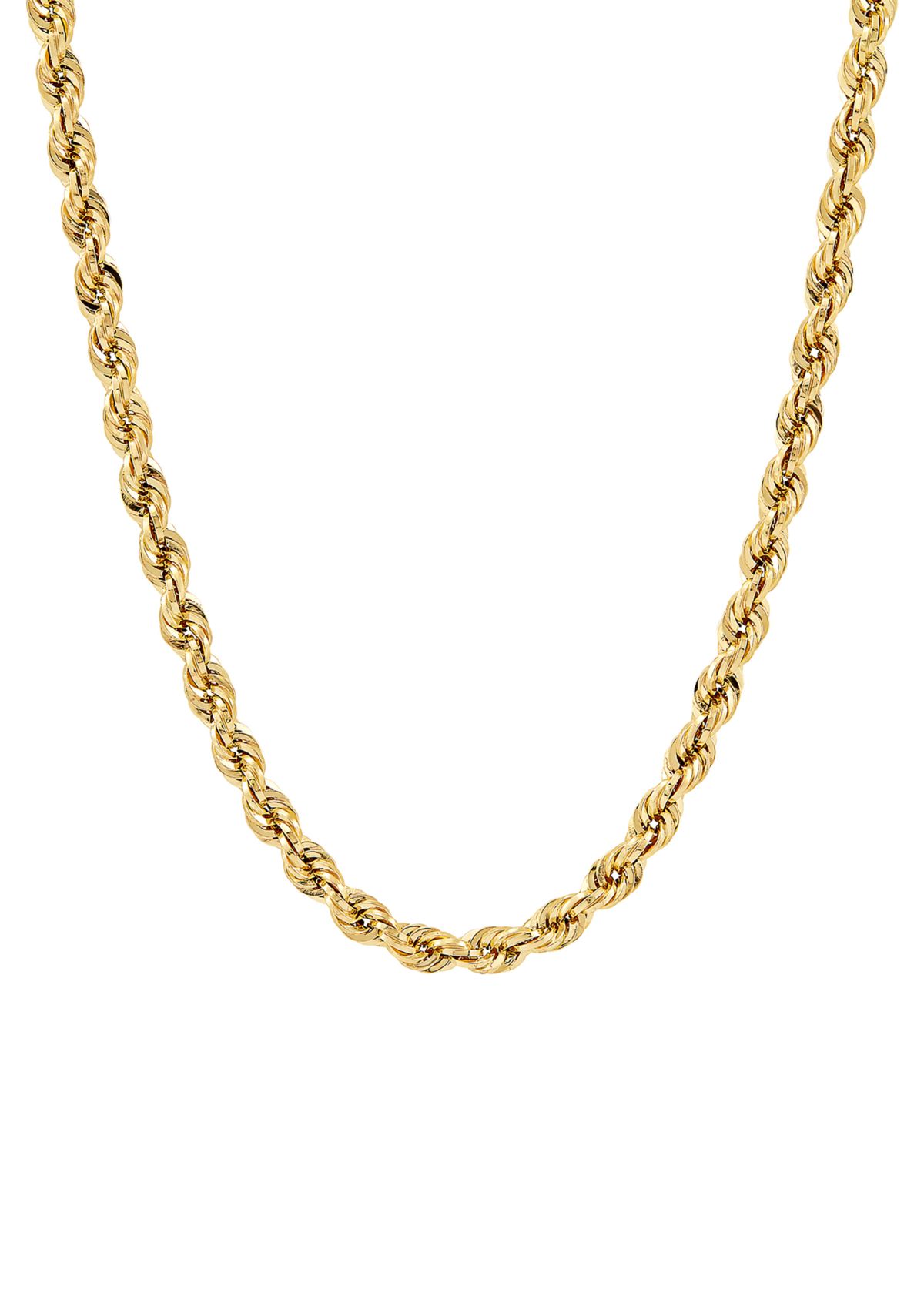 Hollow Glitter Chain in 10K Yellow Gold