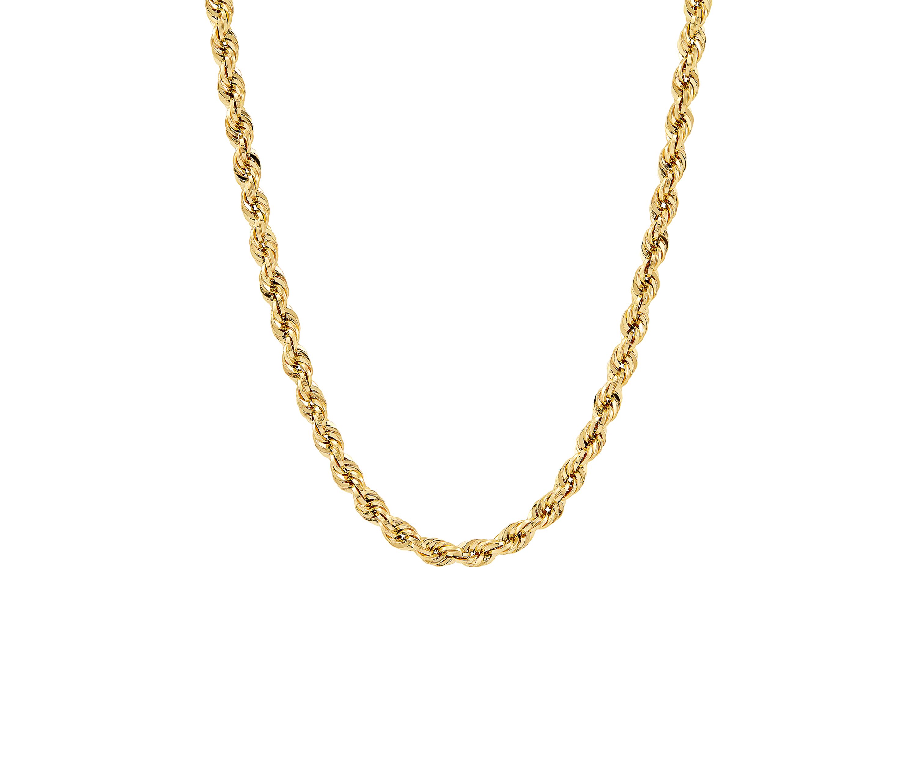 Hollow Glitter Chain in 10K Yellow Gold
