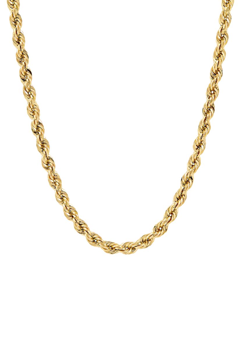 Hollow Glitter Chain in 10K Yellow Gold