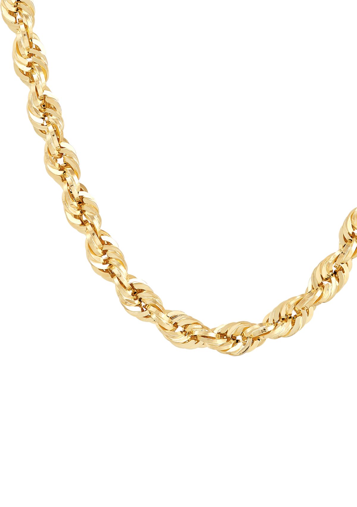Hollow Glitter Chain in 10K Yellow Gold