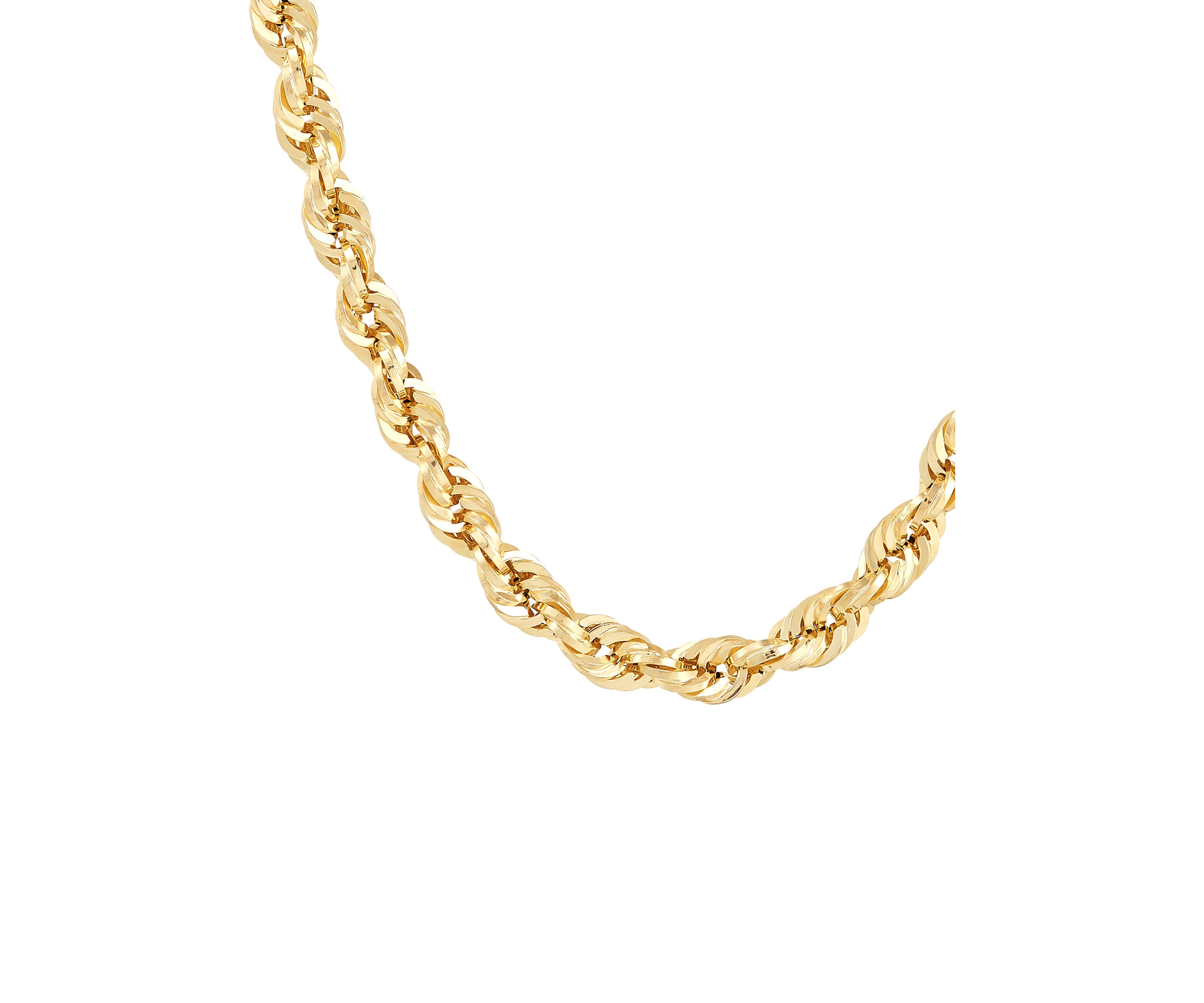 Hollow Glitter Chain in 10K Yellow Gold