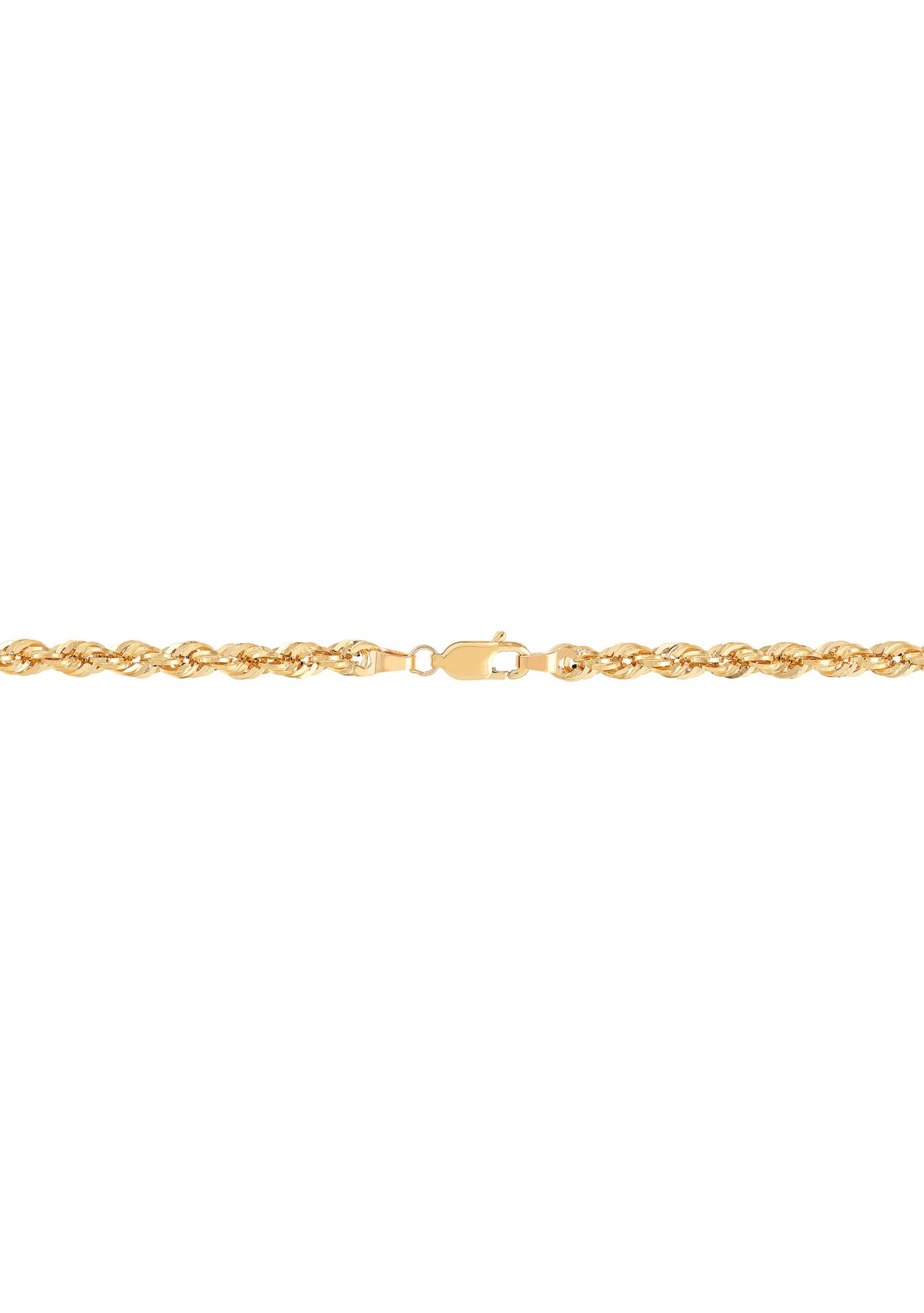 Hollow Glitter Chain in 10K Yellow Gold