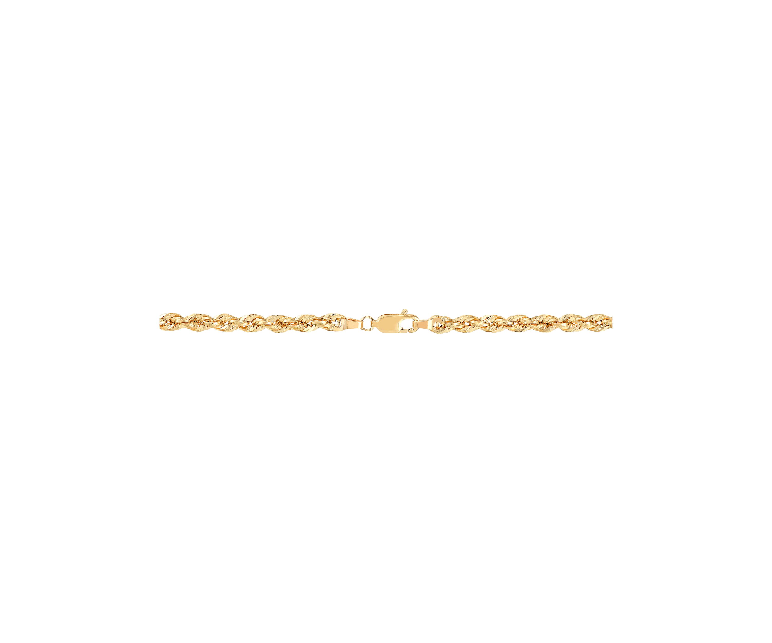 Hollow Glitter Chain in 10K Yellow Gold