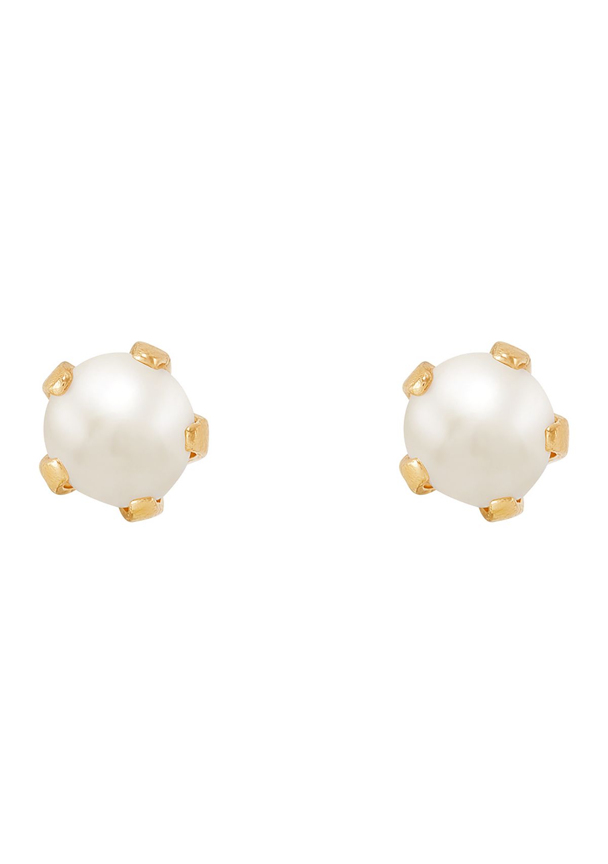 Pearl Stud Earrings in 14K Yellow Gold