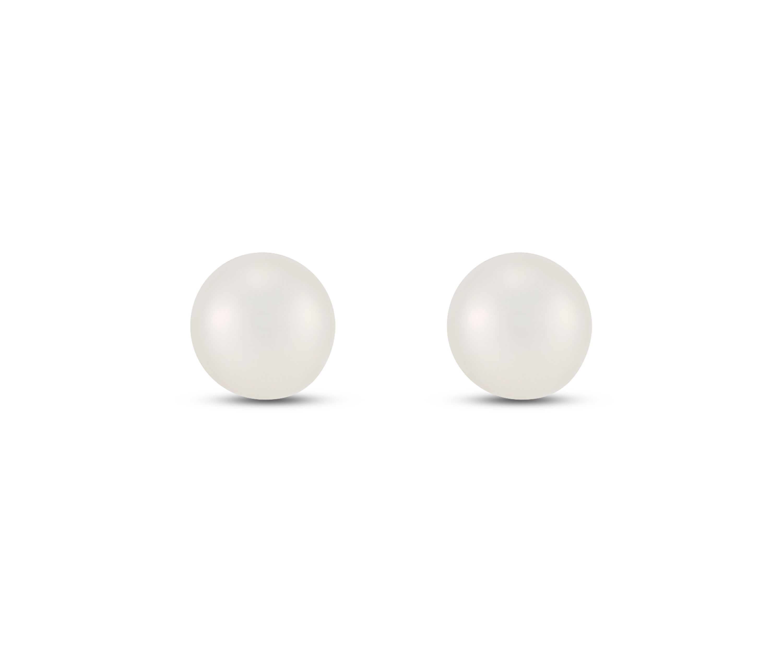 Girls Pearl Earrings in 14K Yellow Gold