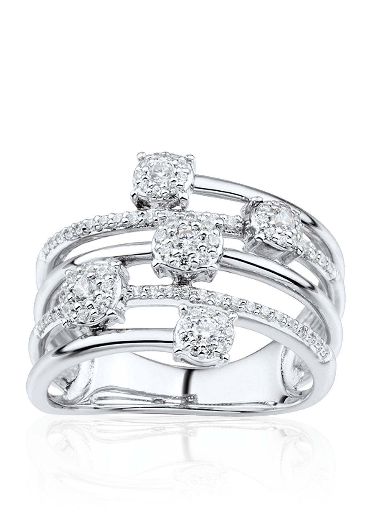 Diamond Ring in 10k White Gold