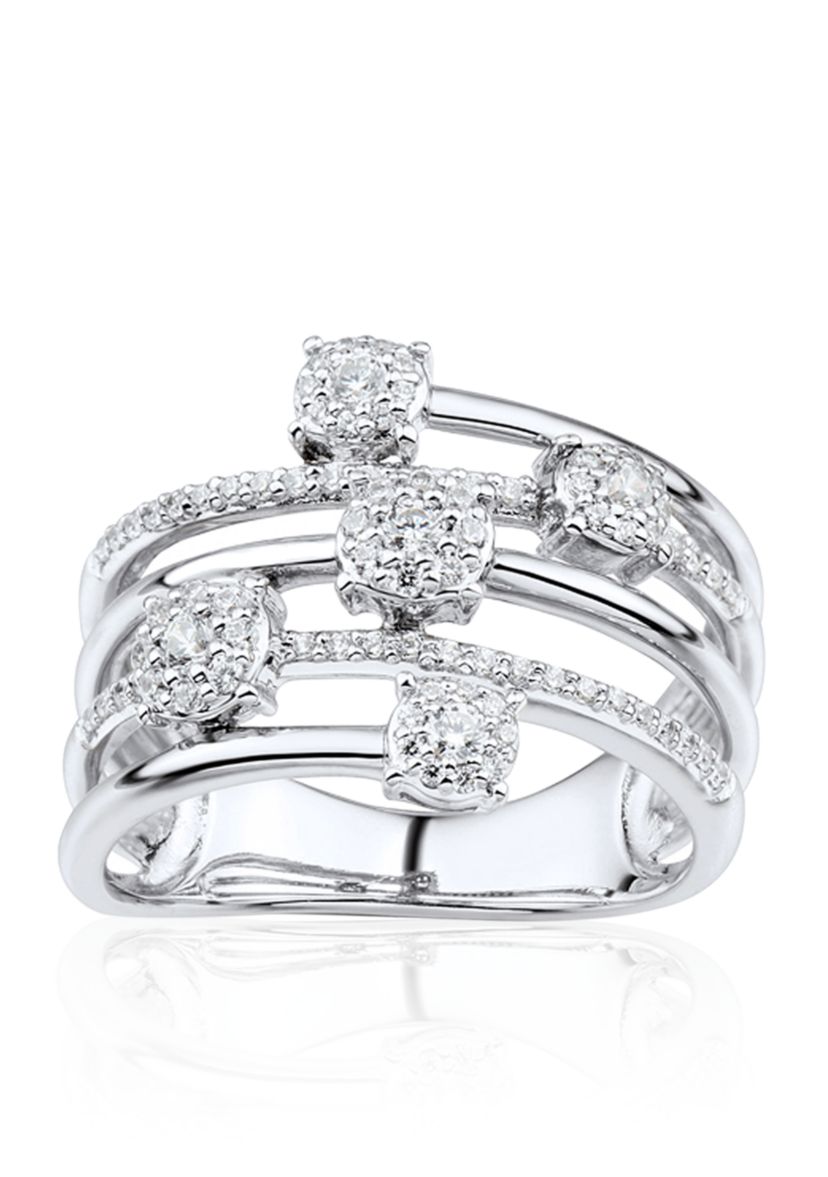 Diamond Ring in 10k White Gold