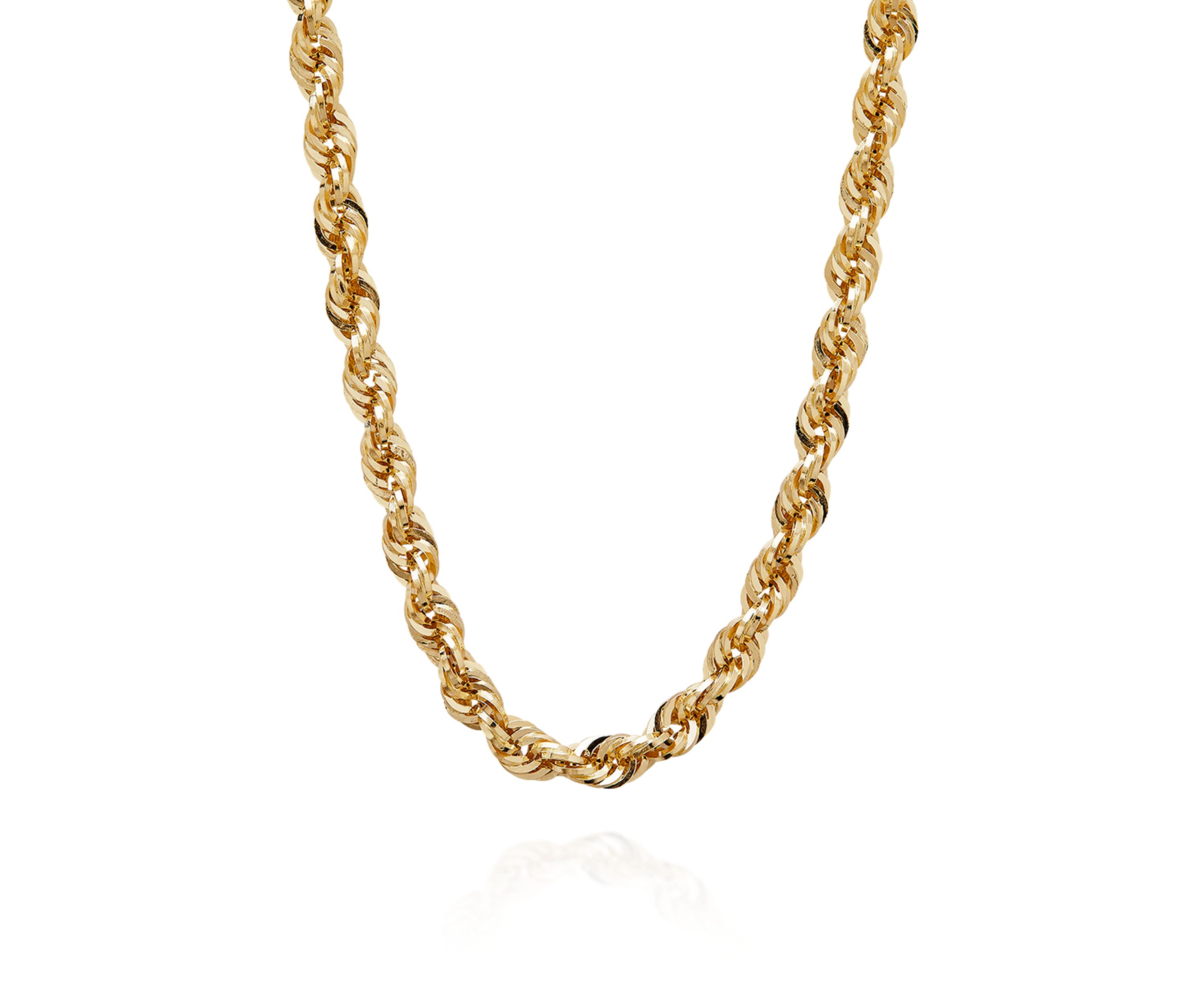 10k Yellow Gold Rope Chain Necklace