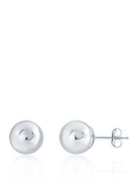 8 Millimeter Ball Earrings 14K Gold