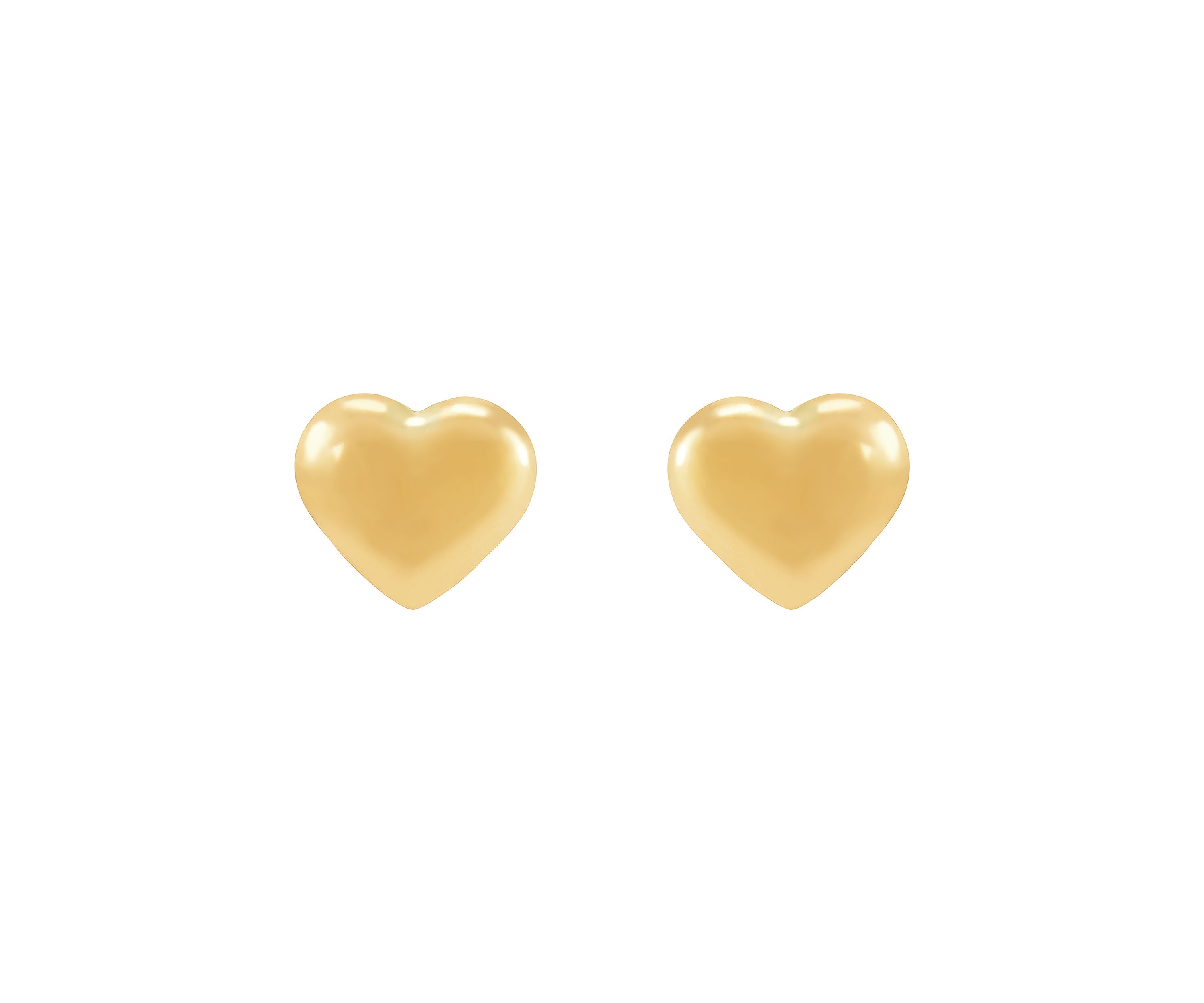 Tiny Heart Stud Earrings in 14K Yellow Gold