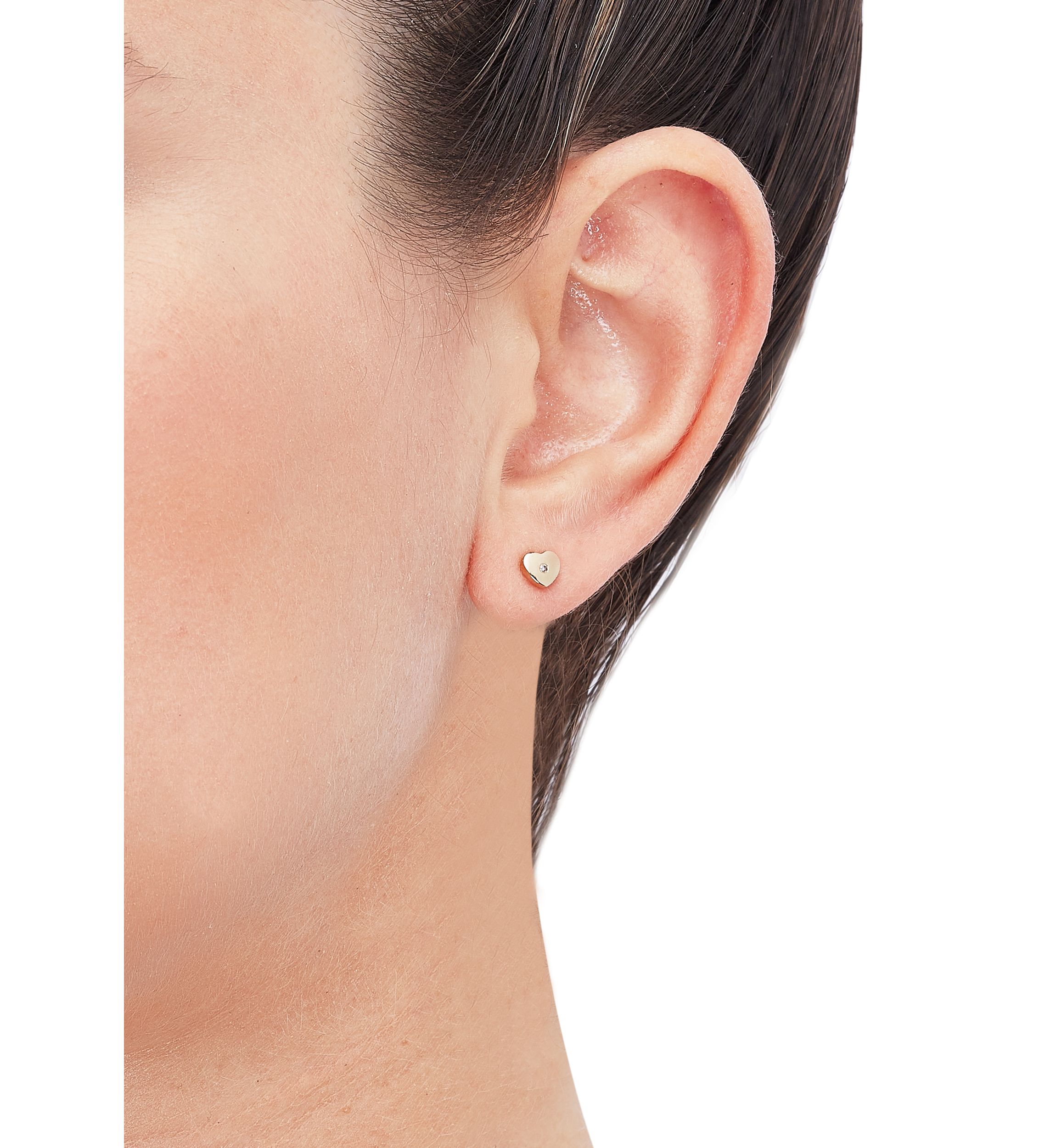 0.1 ct. t.w. Kids Diamond Heart Stud Earrings in 14K Yellow Gold