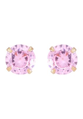 Kids Cubic Zirconia Stud Earrings in 14K Gold