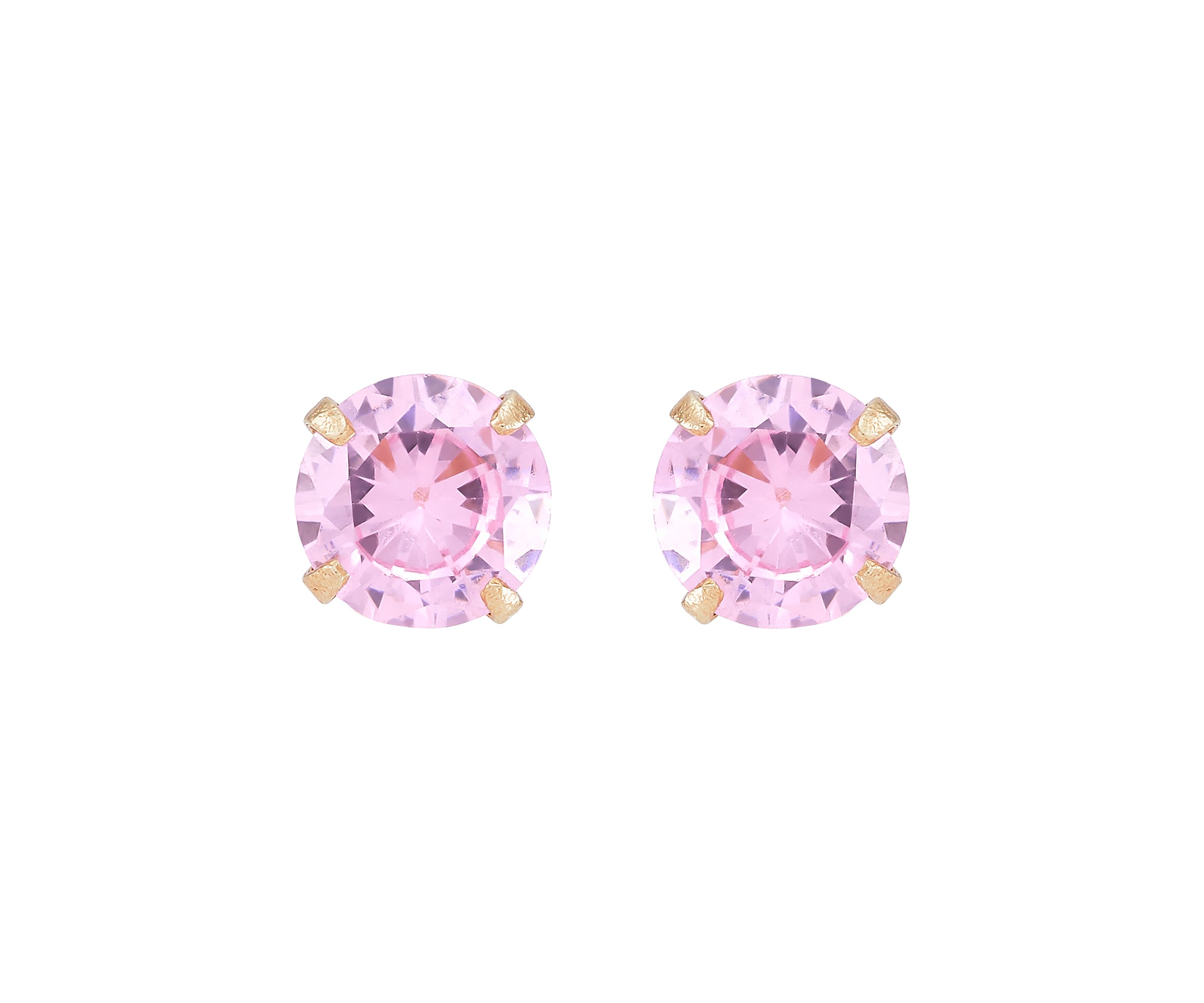 Kids Cubic Zirconia Stud Earrings in 14K Yellow Gold