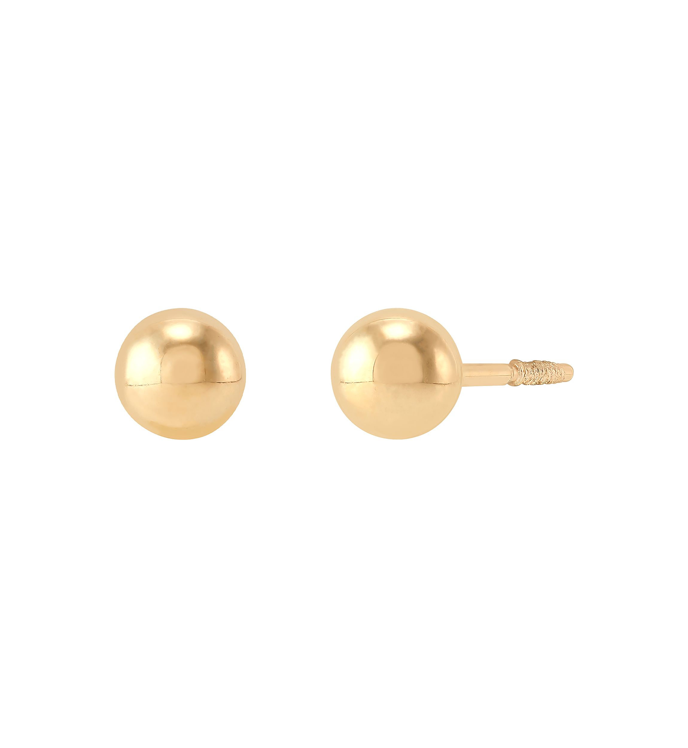 Ball Stud Earrings in 14K Yellow Gold