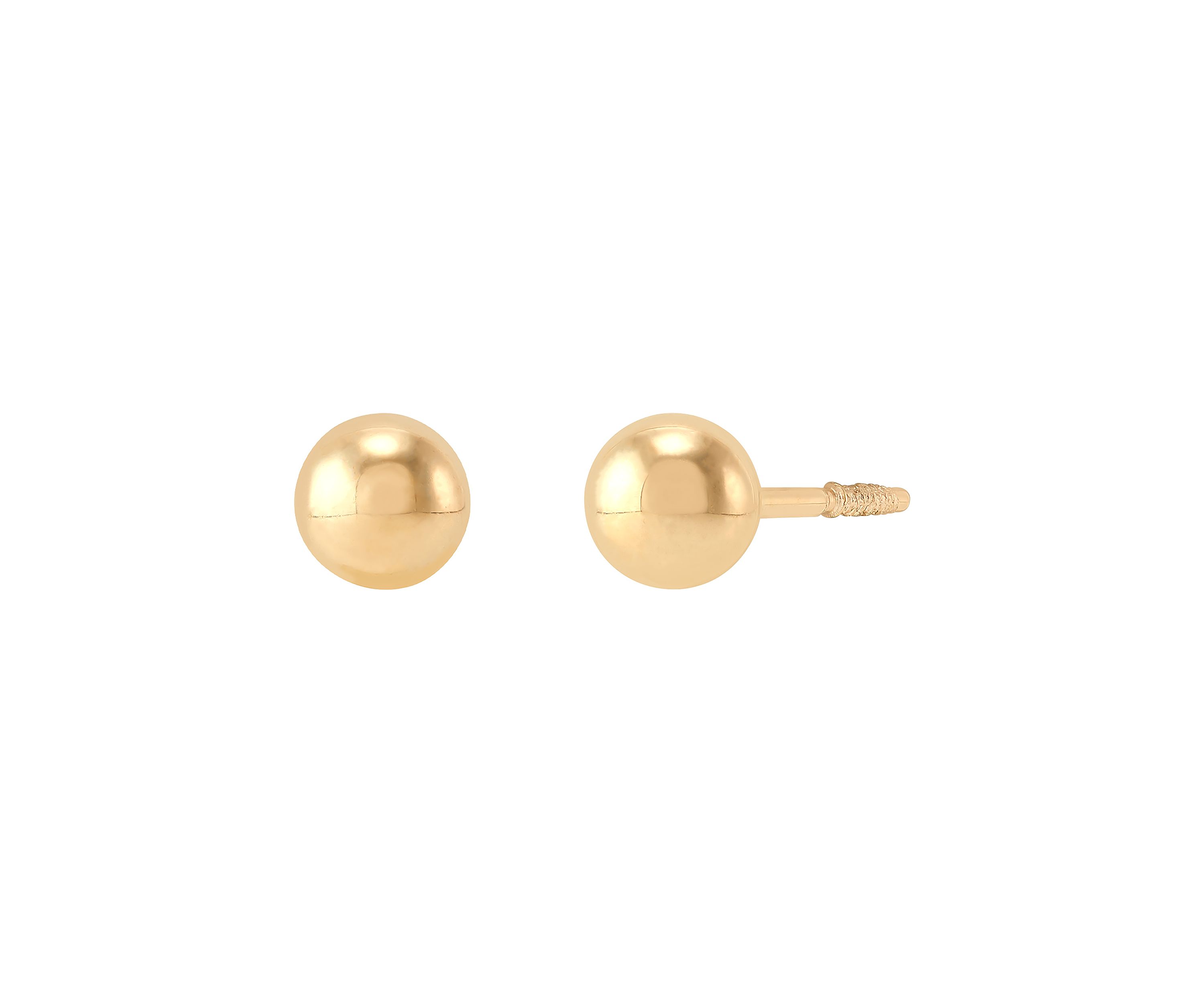 Ball Stud Earrings in 14K Yellow Gold