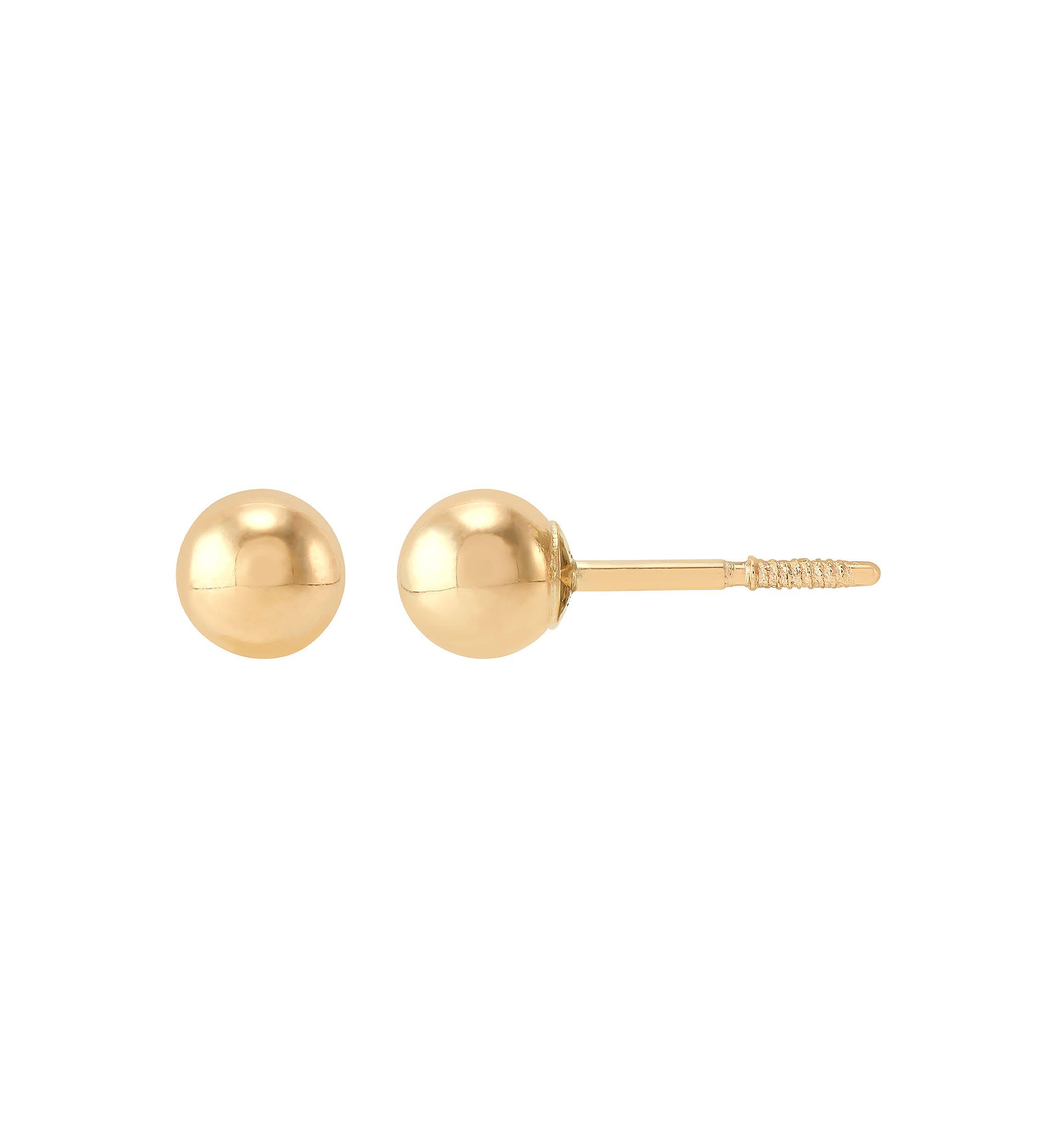 Ball Stud Earrings in 14K Yellow Gold