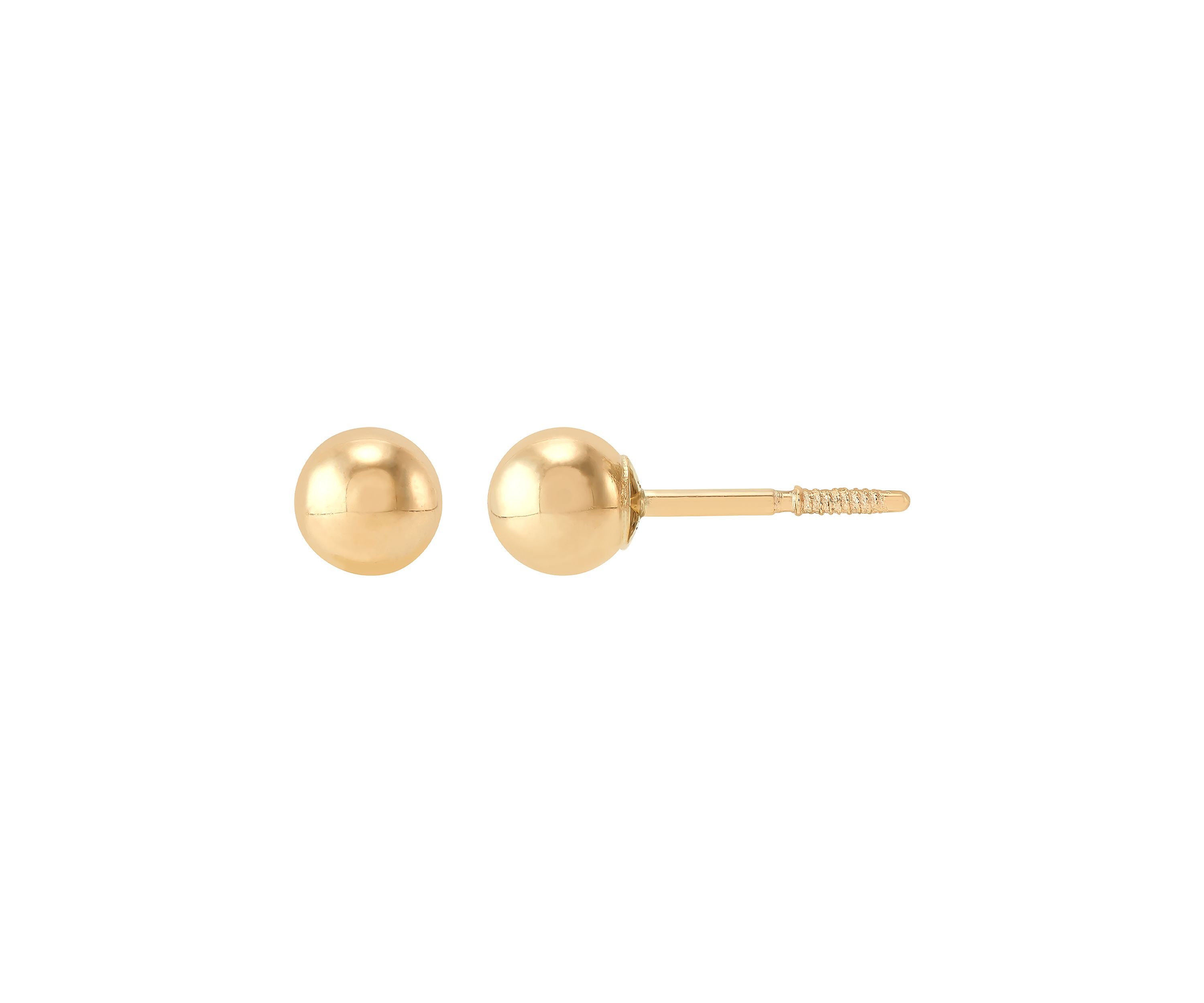 Ball Stud Earrings in 14K Yellow Gold