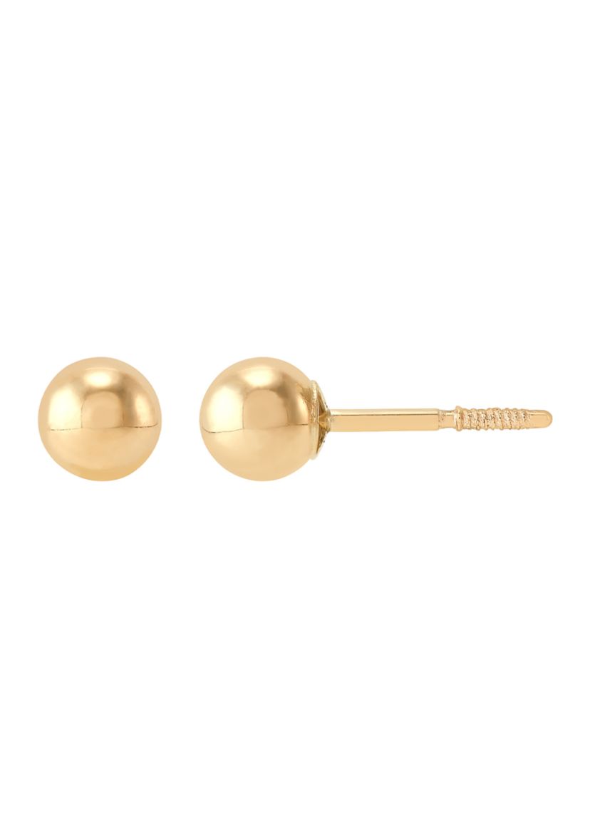 Ball Stud Earrings in 14K Yellow Gold