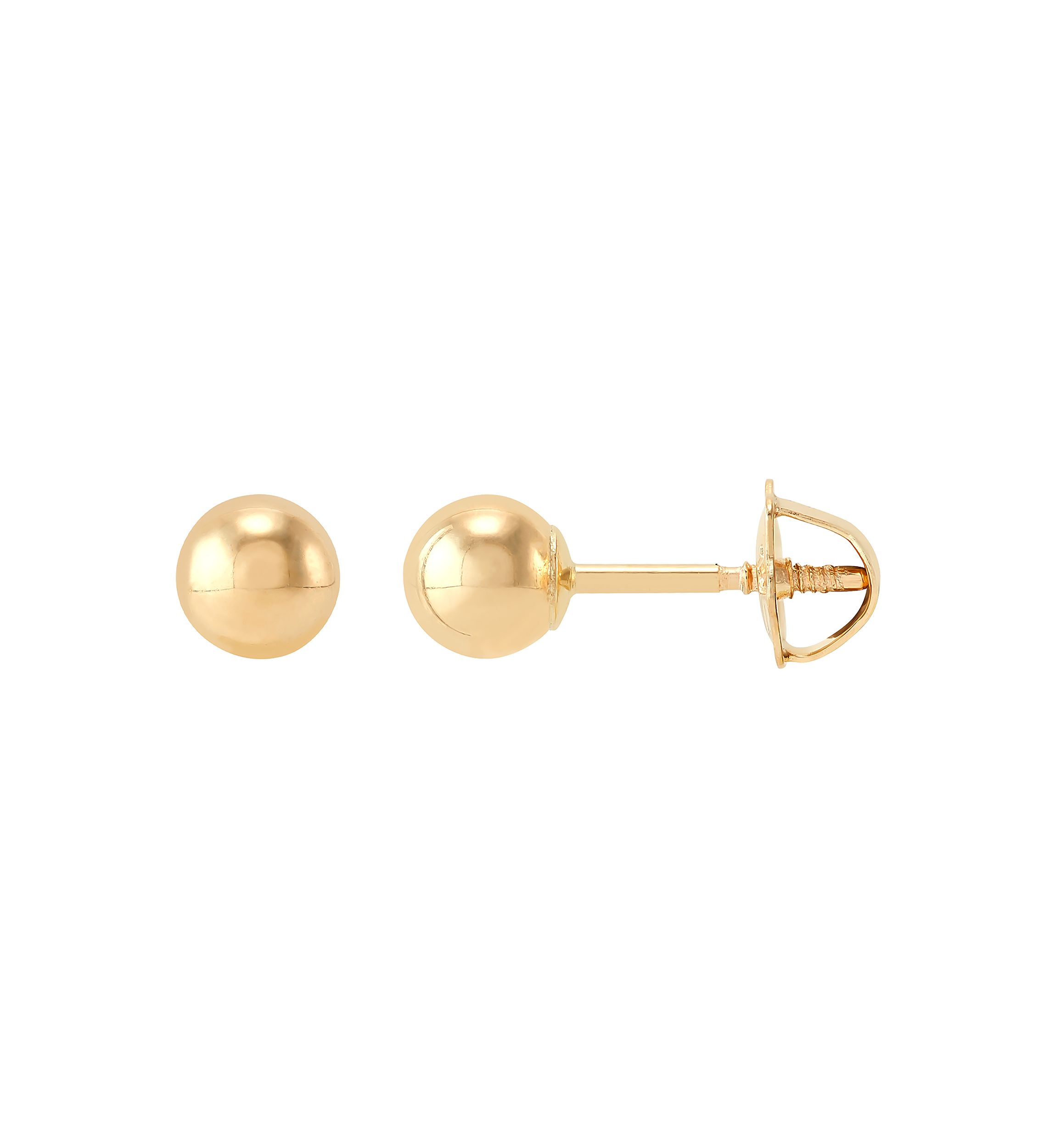 Ball Stud Earrings in 14K Yellow Gold