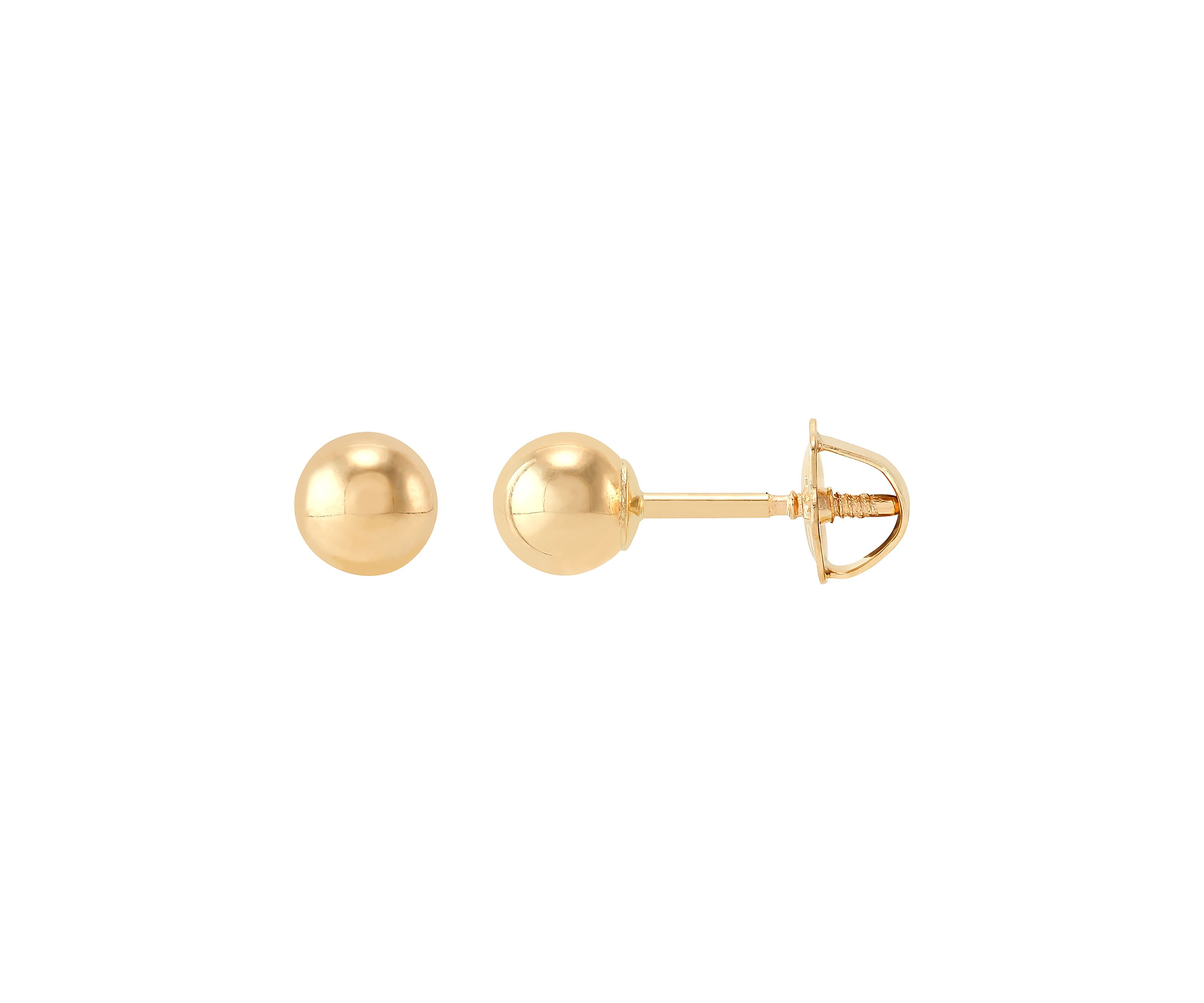 Ball Stud Earrings in 14K Yellow Gold