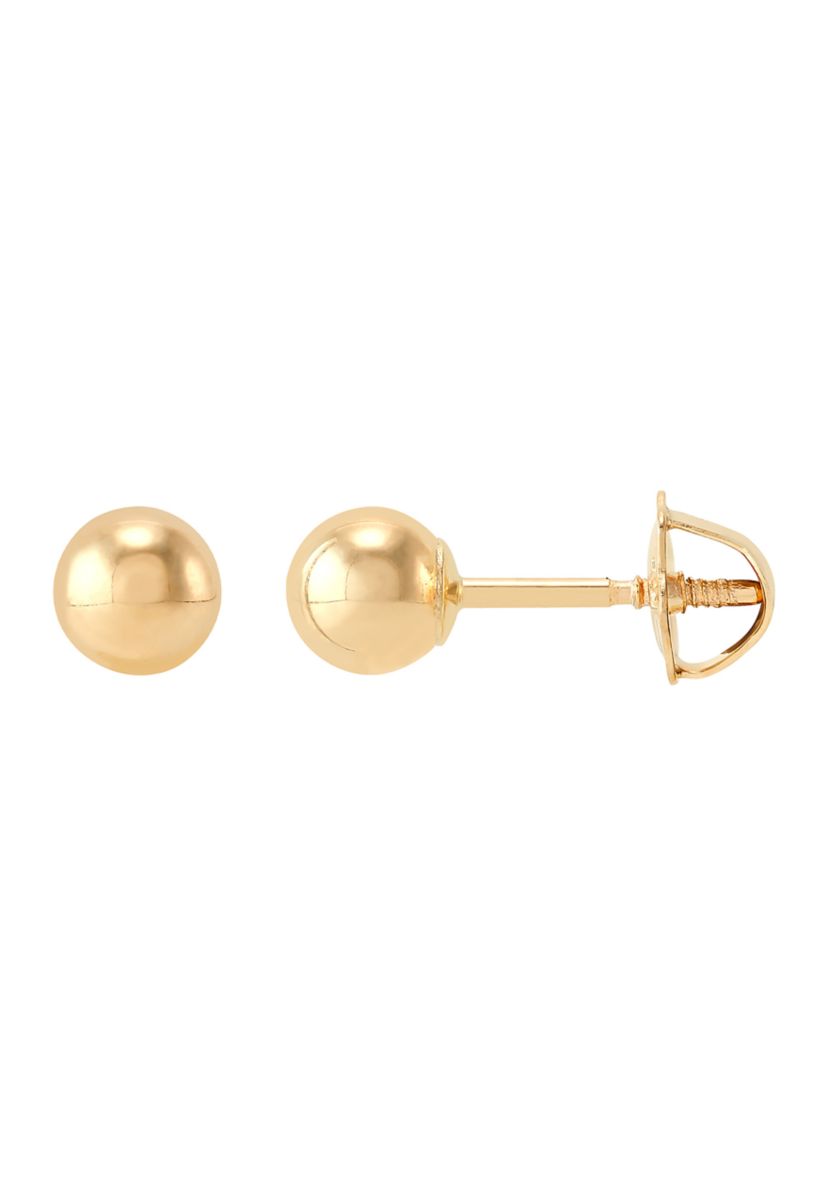 Ball Stud Earrings in 14K Yellow Gold