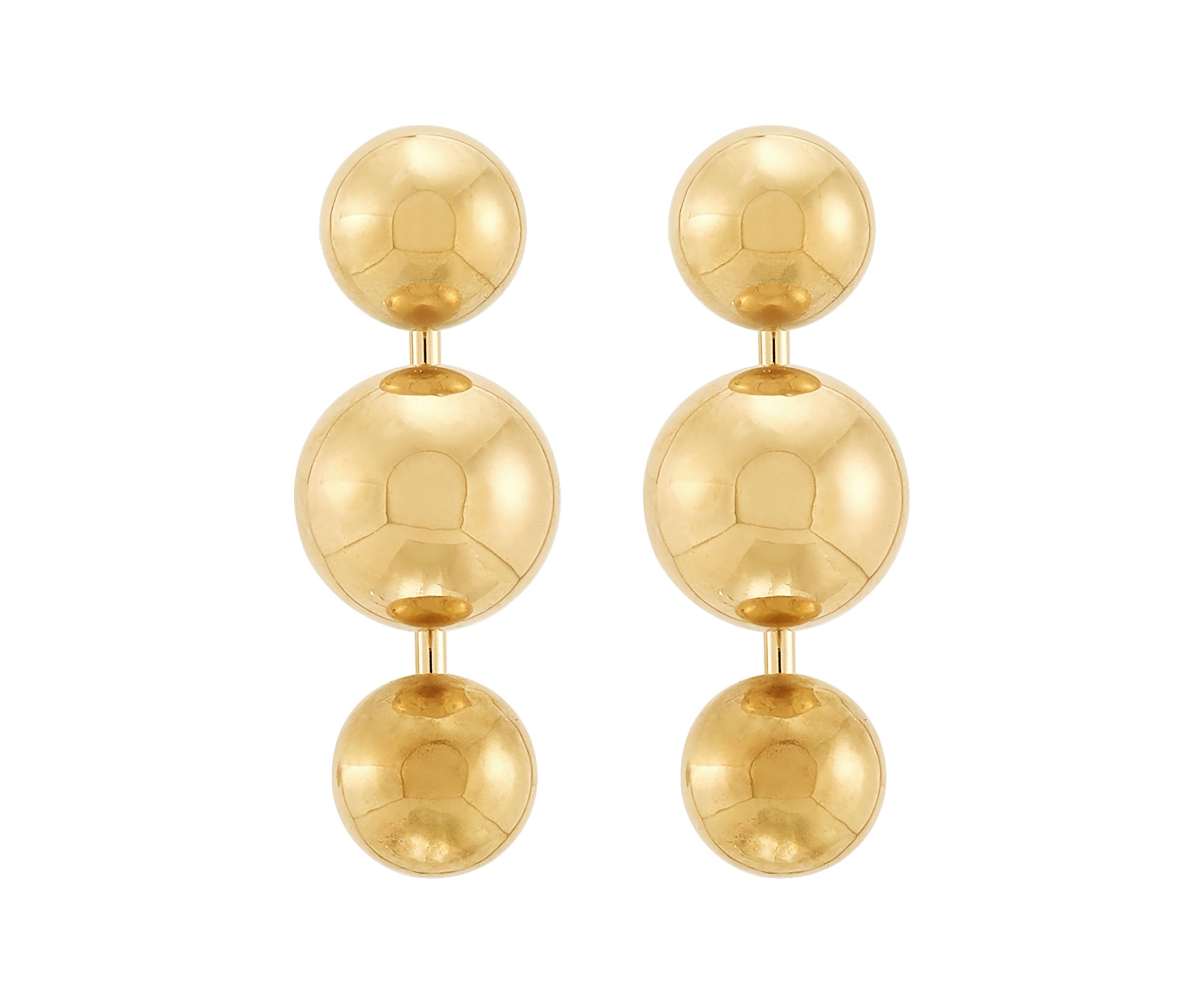 Multi Ball Stud Earrings in 14K Yellow Gold