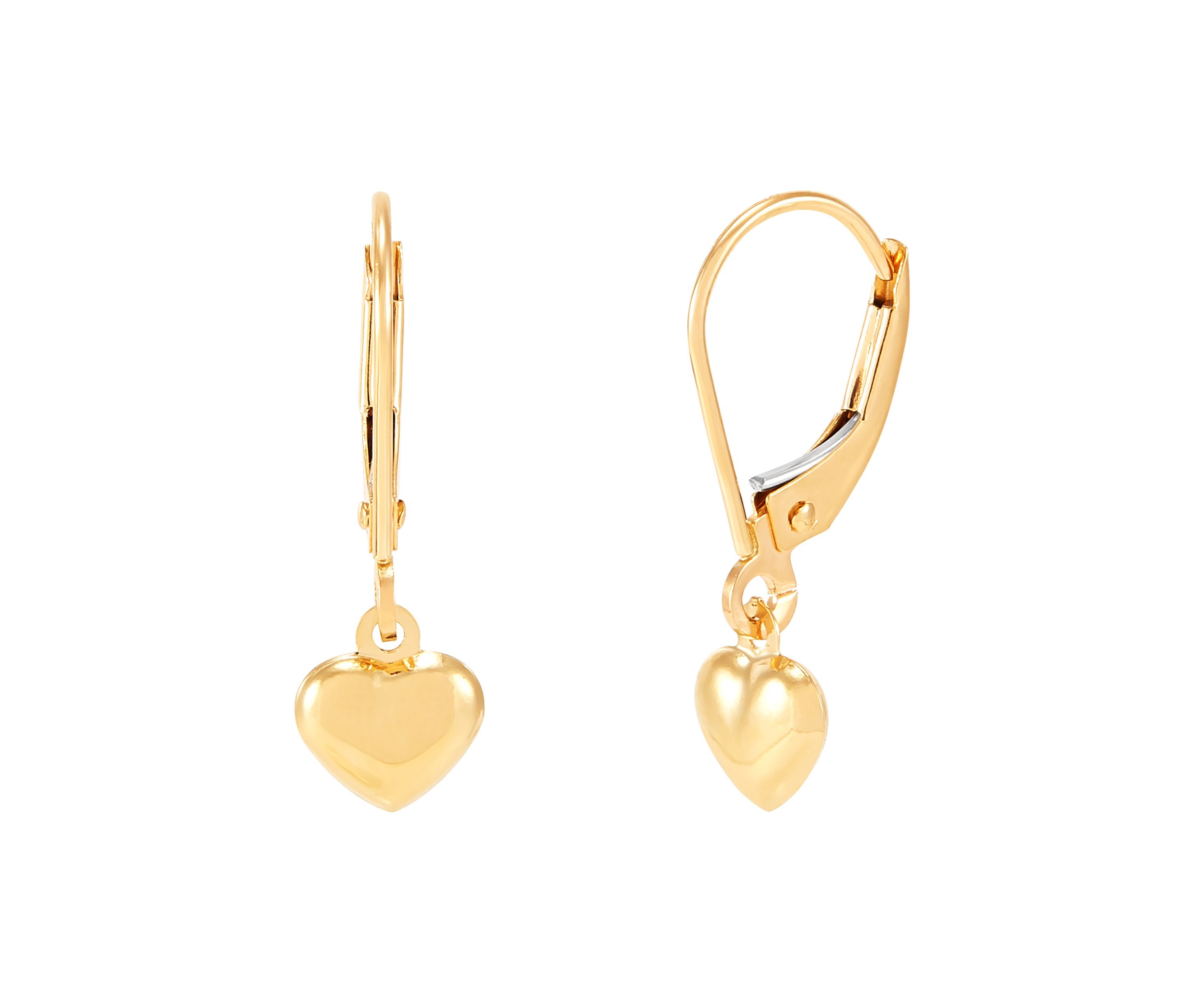 Baby Heart Drop Earring in 14K Yellow Gold