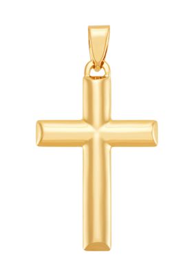 Belk & Co. Back to Back Cross Pendant in 14K Yellow Gold | belk