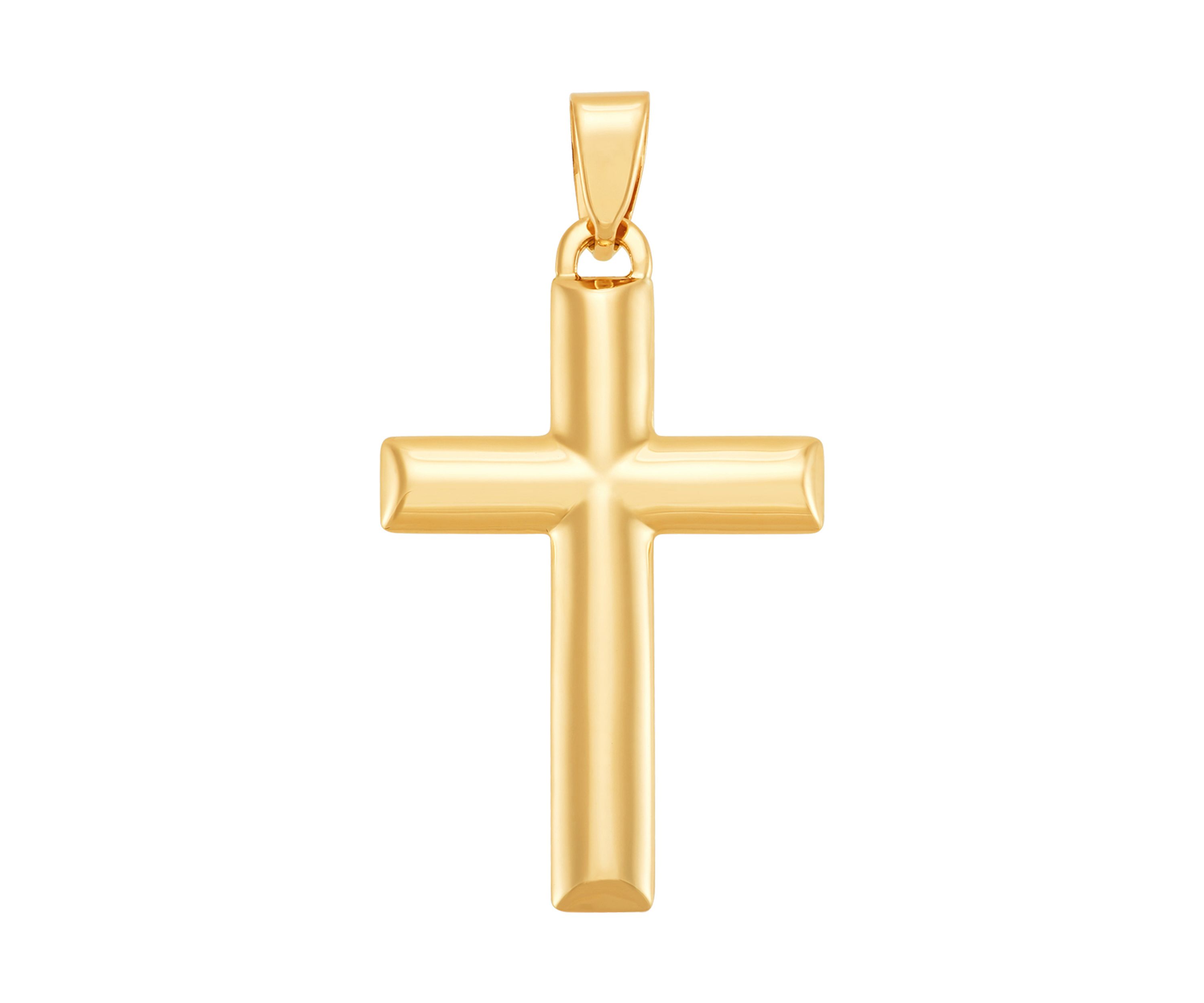 Back to Back Cross Pendant in 14K Yellow Gold