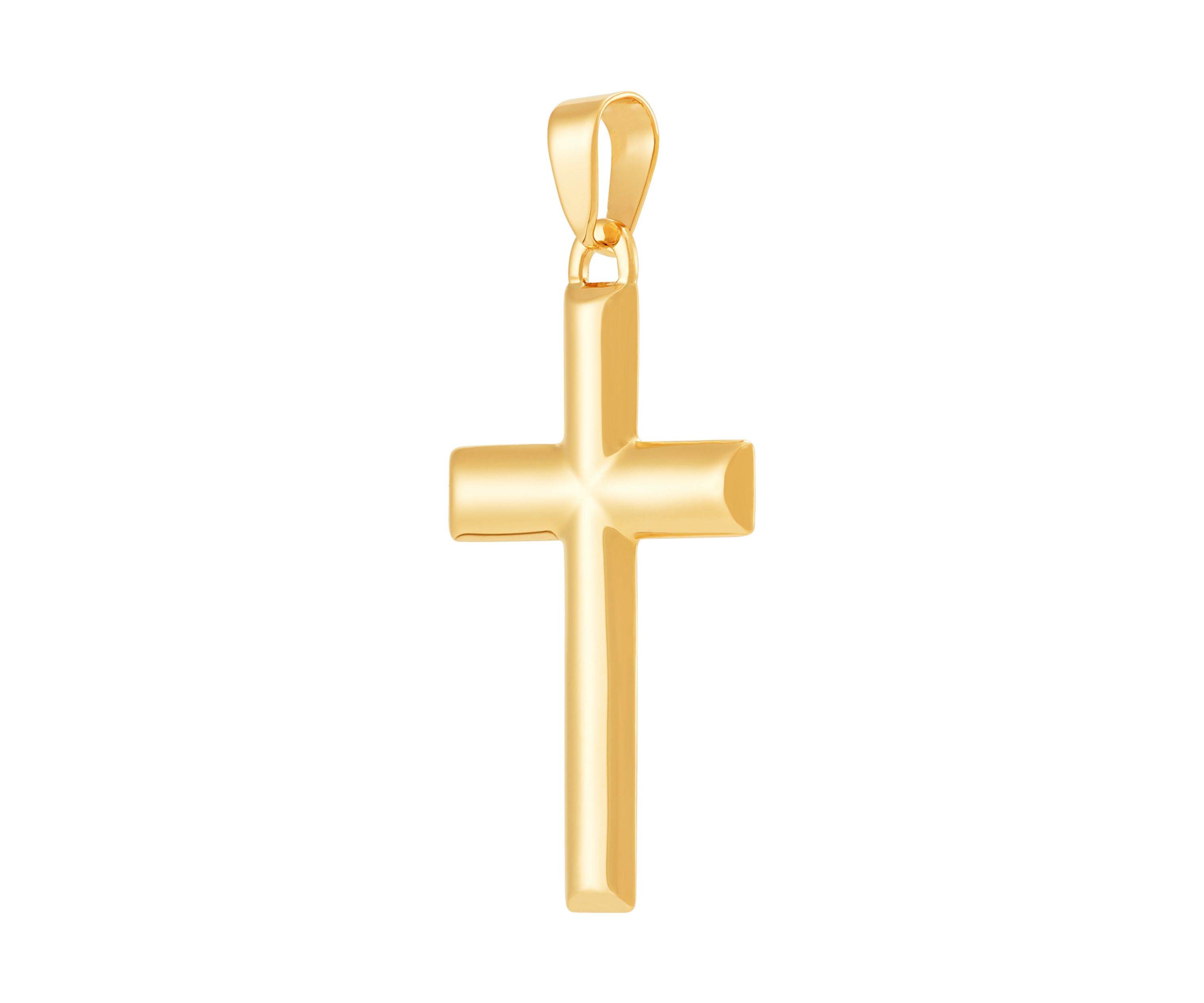 Back to Back Cross Pendant in 14K Yellow Gold