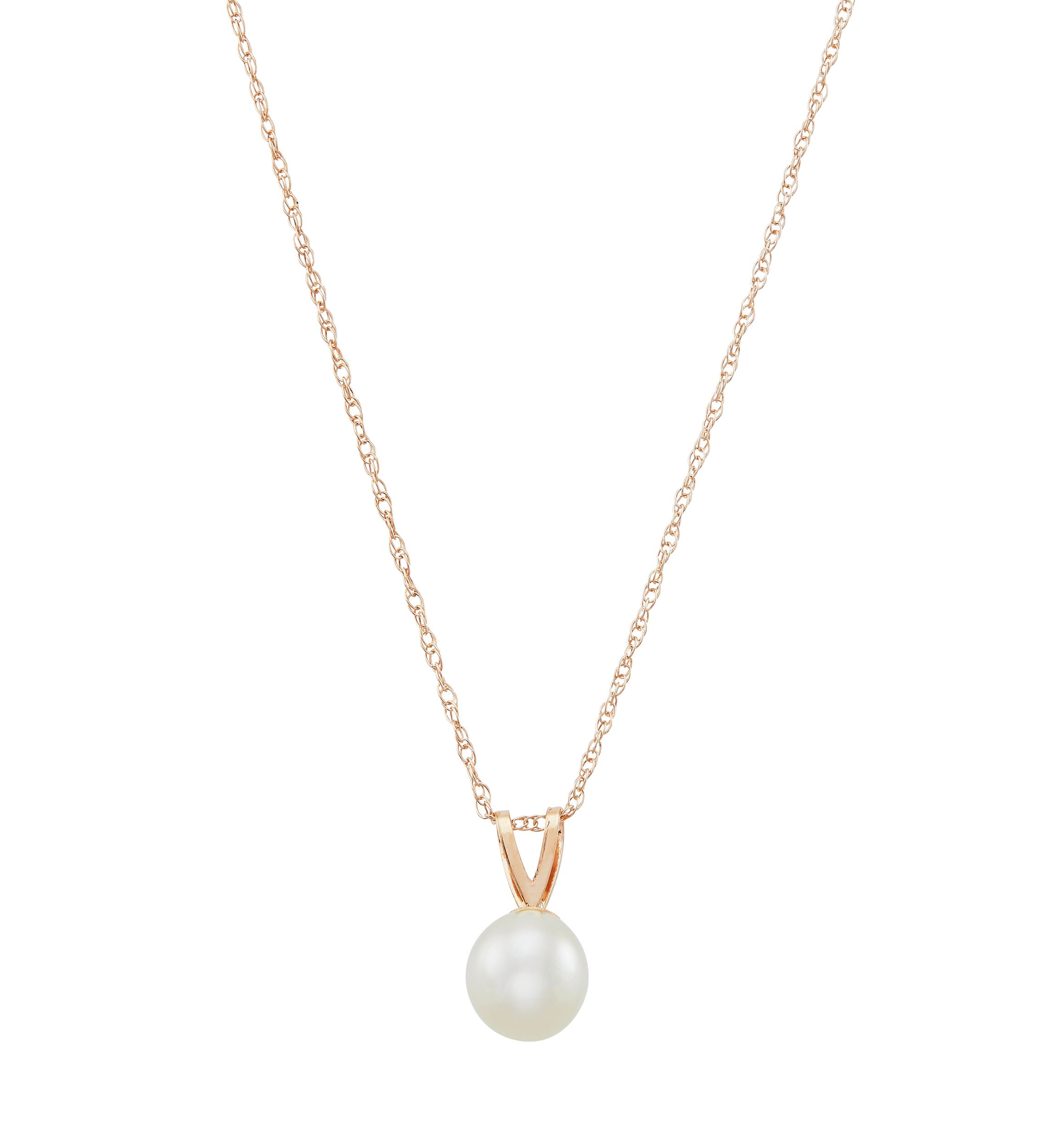 Freshwater Pearl Pendant in 14K Yellow Gold