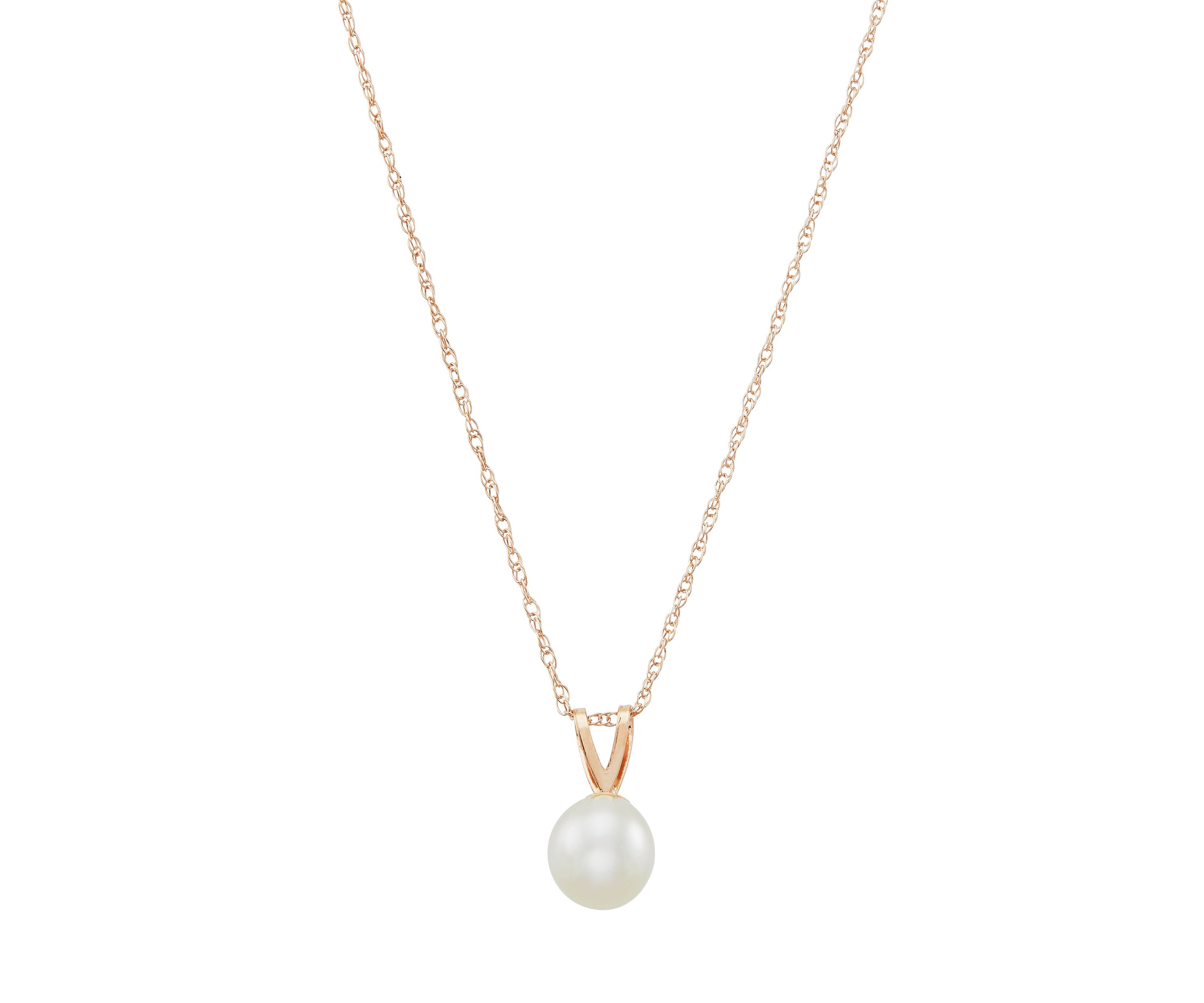 Freshwater Pearl Pendant in 14K Yellow Gold