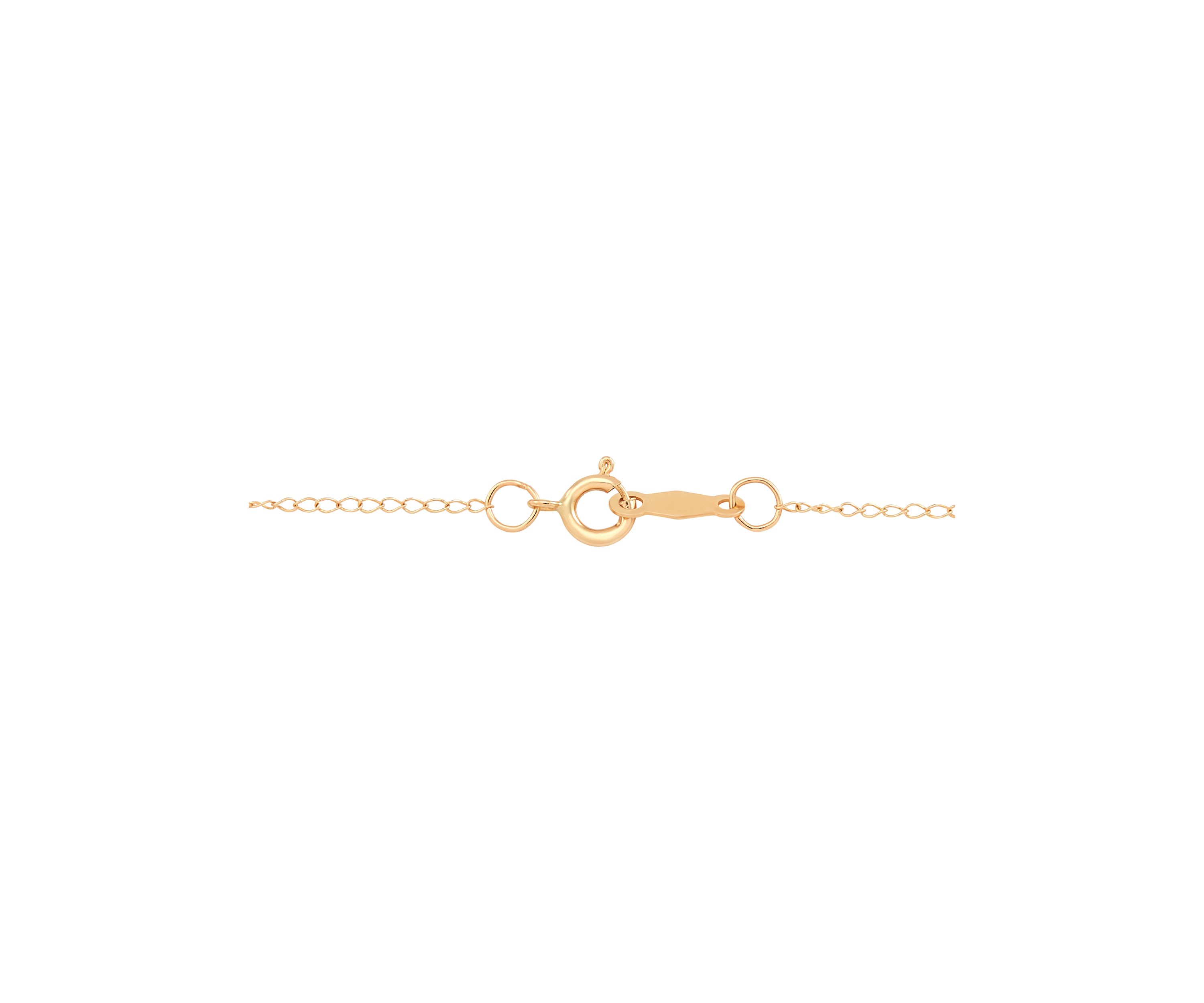 Kids White Crystal Heart Pendant in 14k Yellow Gold