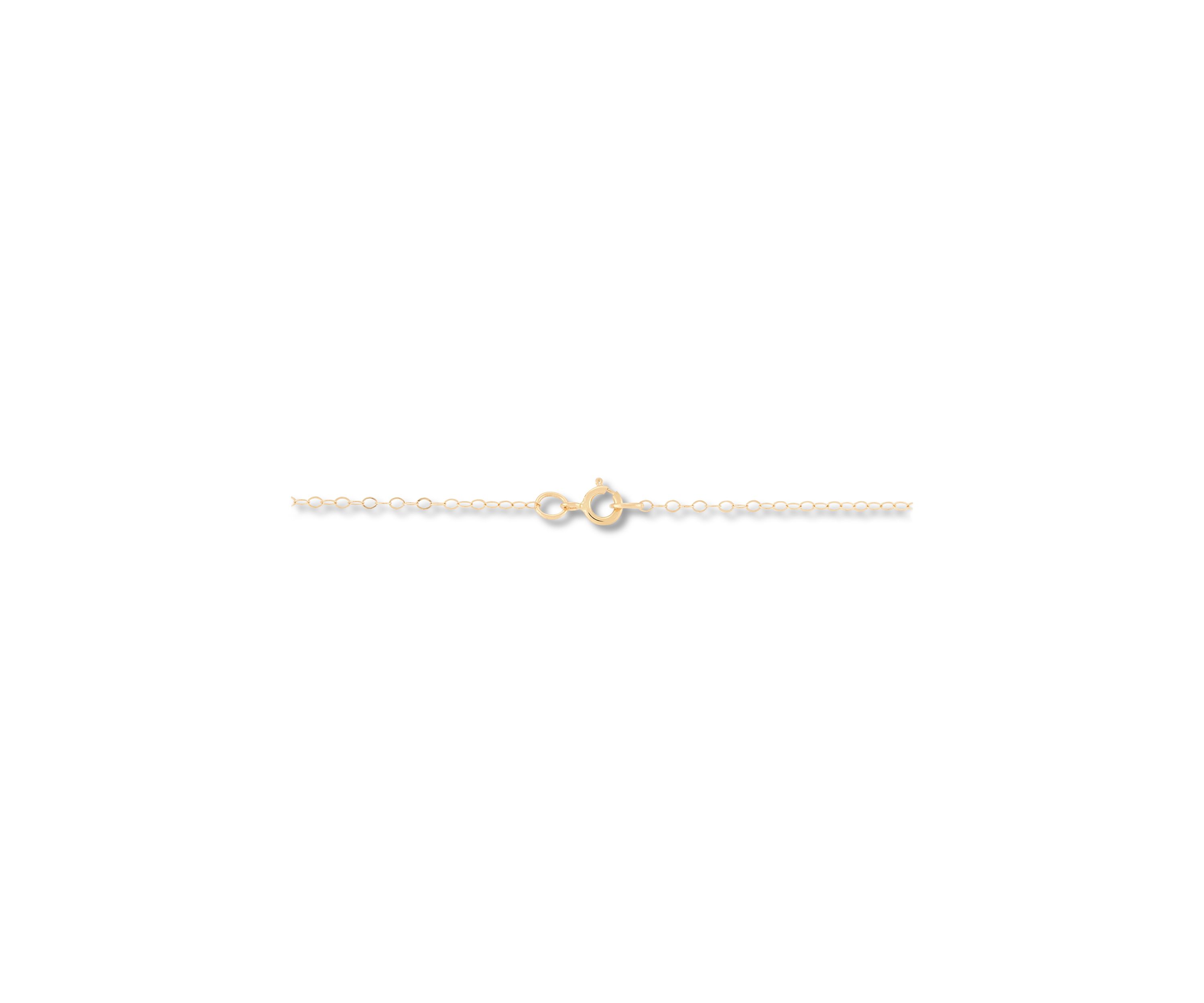 Cubic Zirconia Butterfly Kid Pendant Necklace with 15" Cable Chain in 14K Yellow Gold
