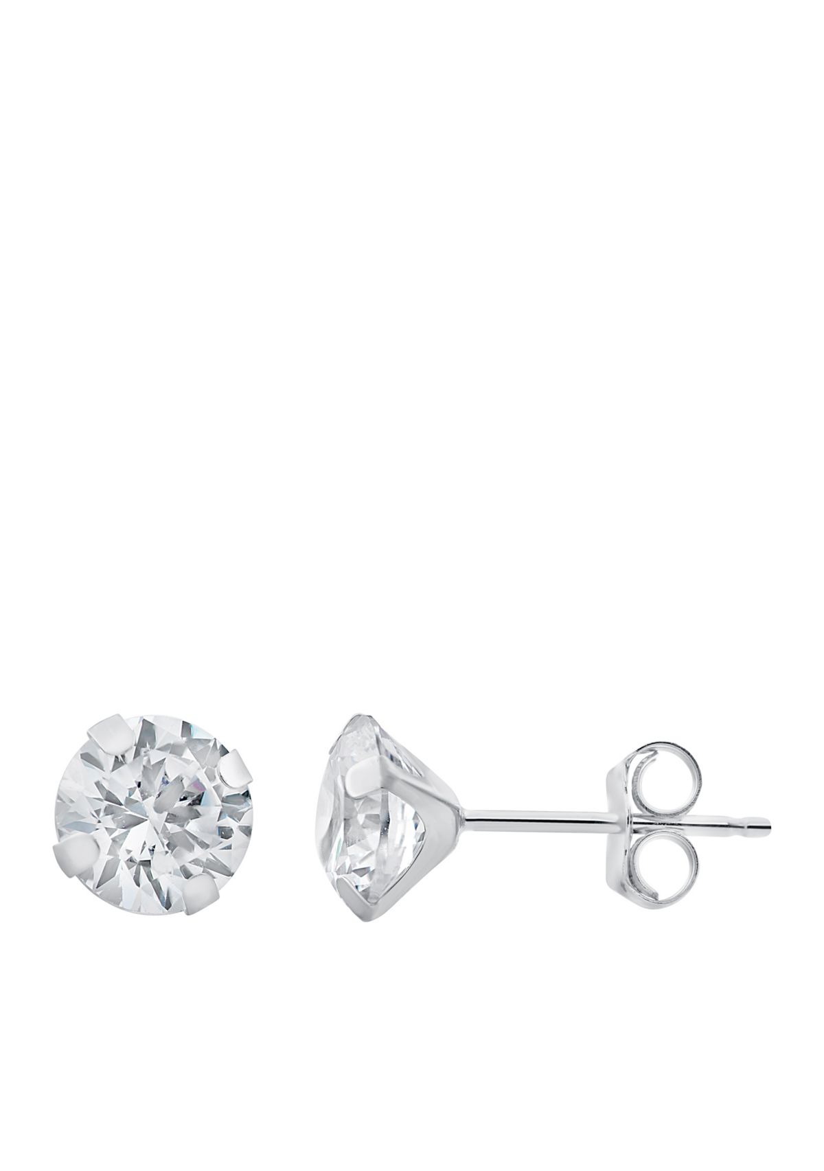 Lab Created White Sapphire Earrings 