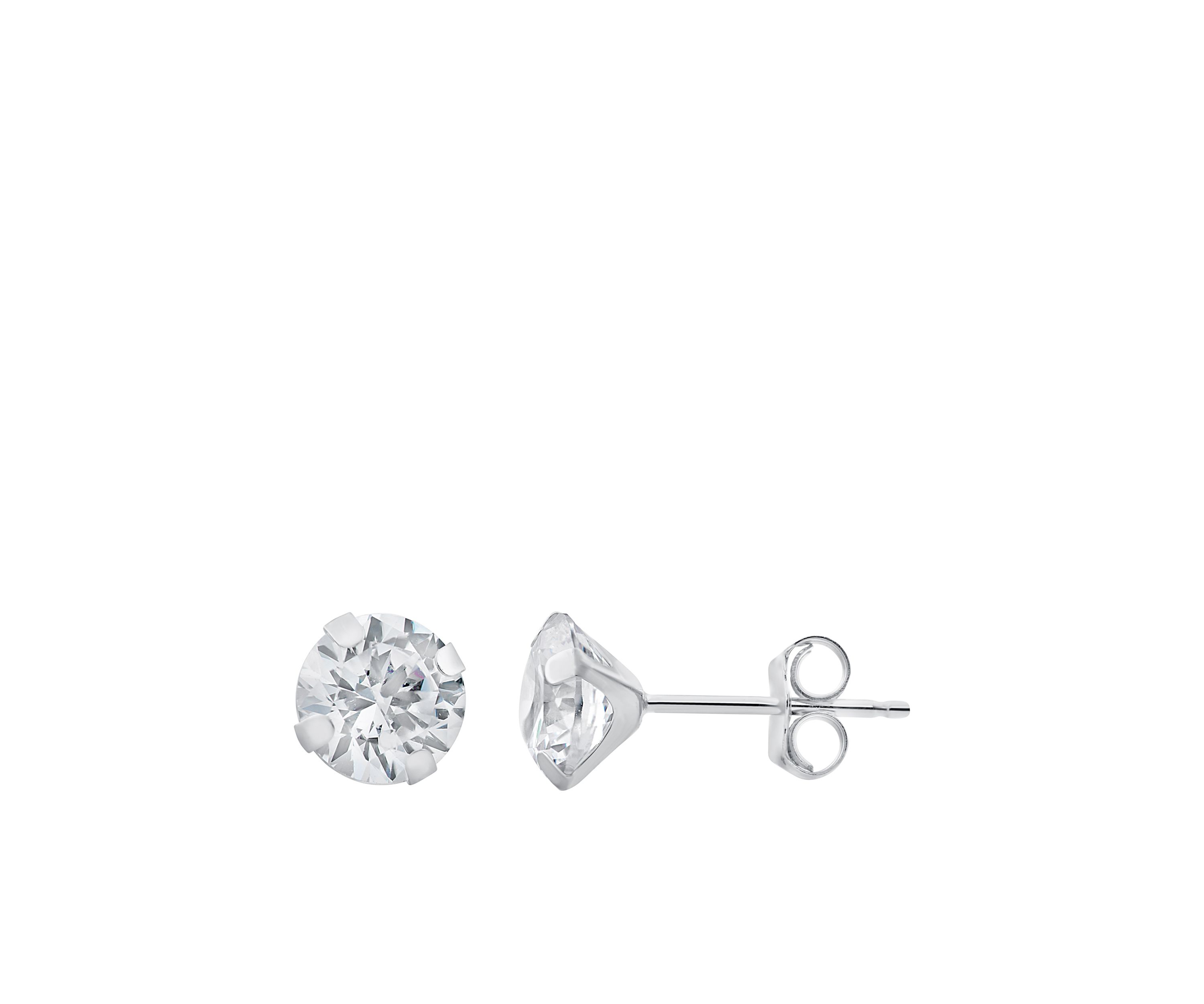 Lab Created White Sapphire Earrings 