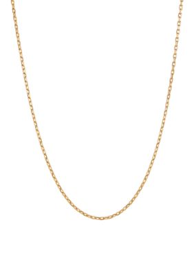 Kids Hollow Cable Chain Necklace in 14K Yellow Gold