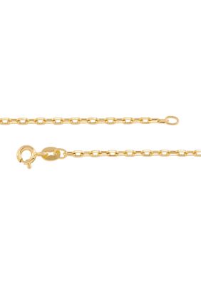 Kids Hollow Cable Chain Necklace in 14K Yellow Gold