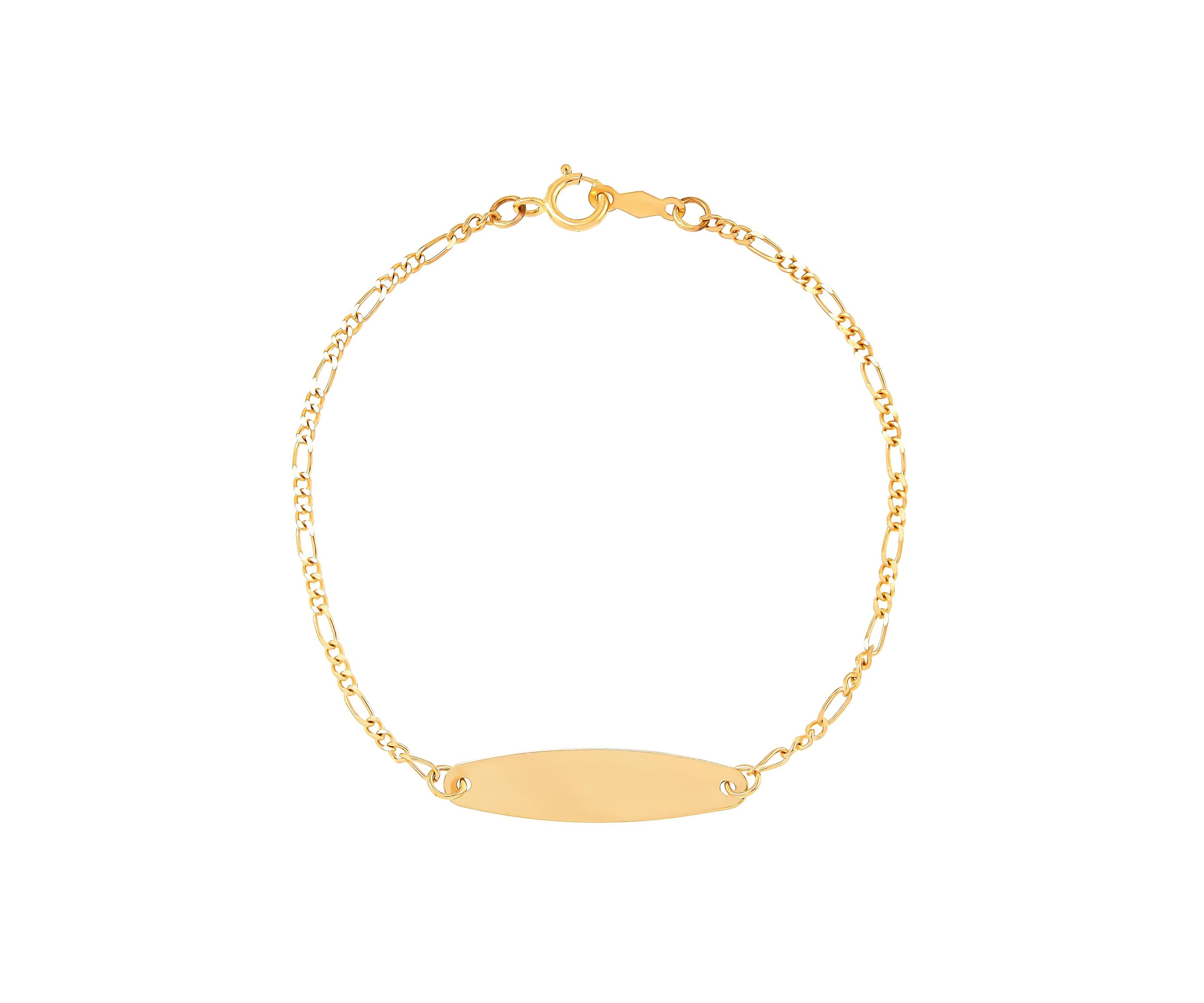 Figaro Bracelet in 14K Yellow Gold