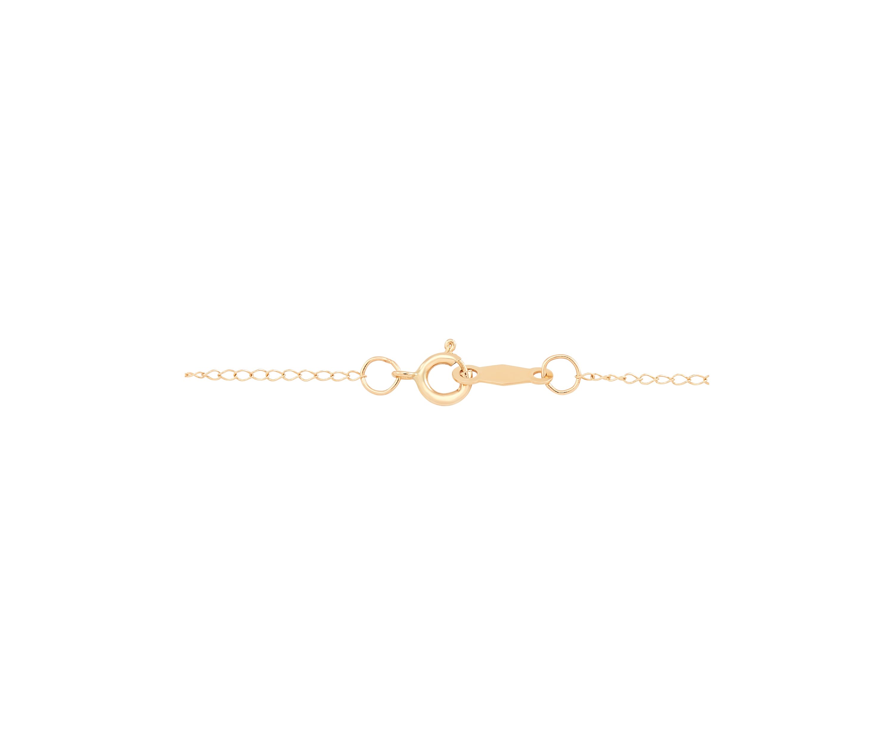 Cubic Zirconia Cross Baby Pendant in 14K Yellow Gold