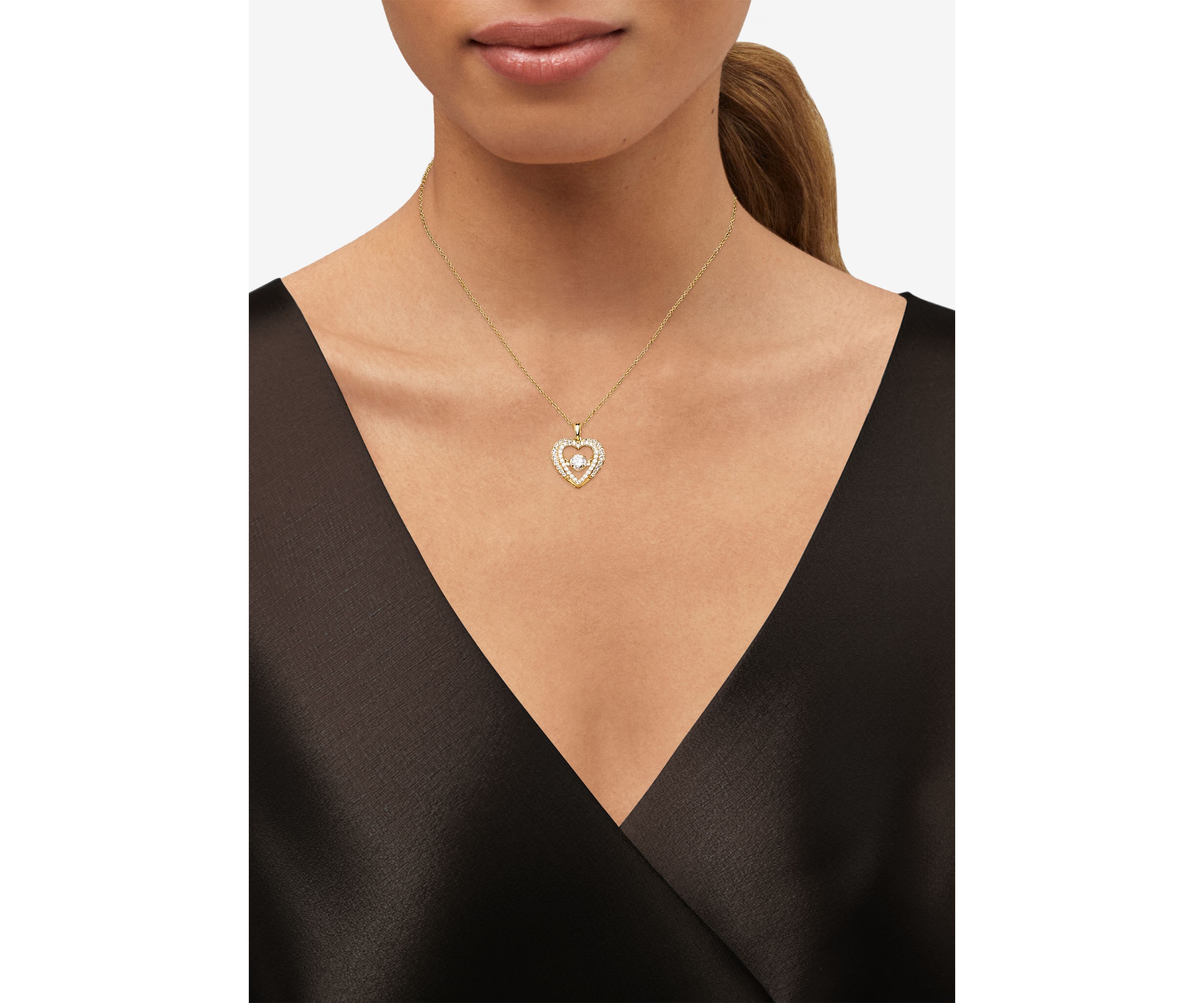 1 ct. t.w. Lab Grown Diamond Pendant Necklace on 18" Gold Over Silver Cable Chain 