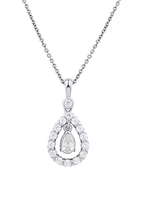  1/2 ct. t.w. Diamonds Pendant Necklace in 10K White Gold
