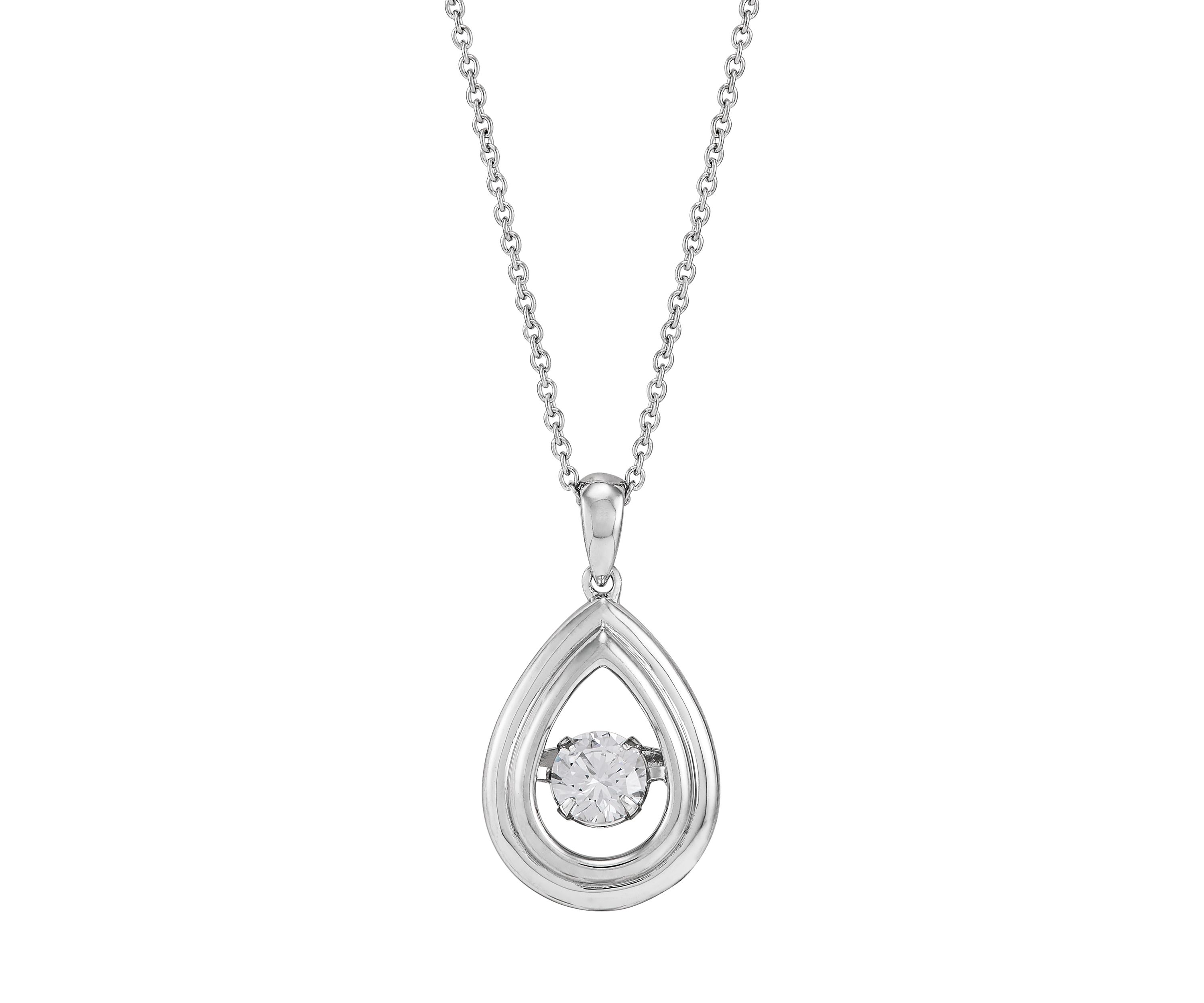 Lab Created 1/2 ct. t.w. Lab Diamond Pendant with 18" Cable Chain in Sterling Silver