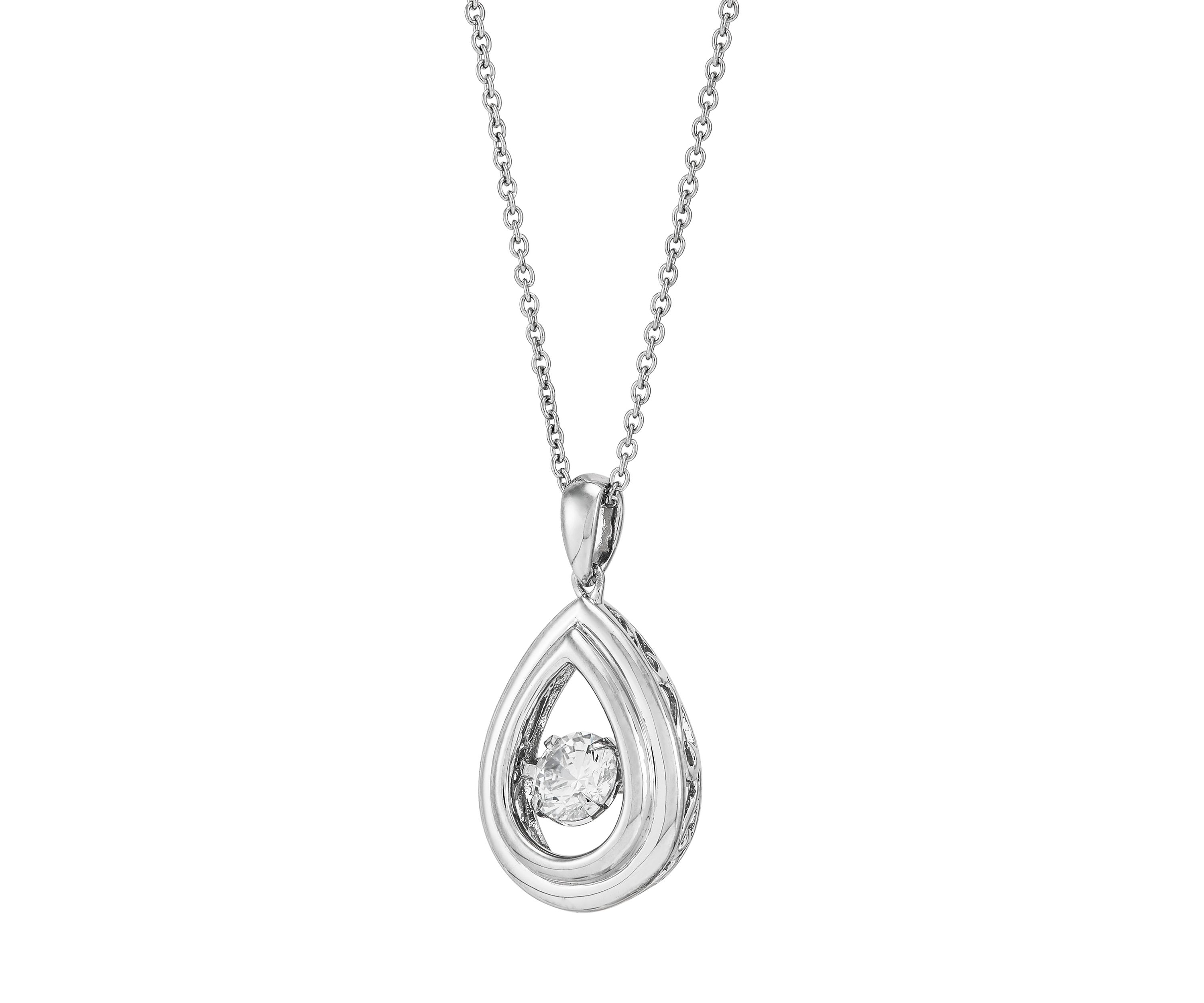 Lab Created 1/2 ct. t.w. Lab Diamond Pendant with 18" Cable Chain in Sterling Silver